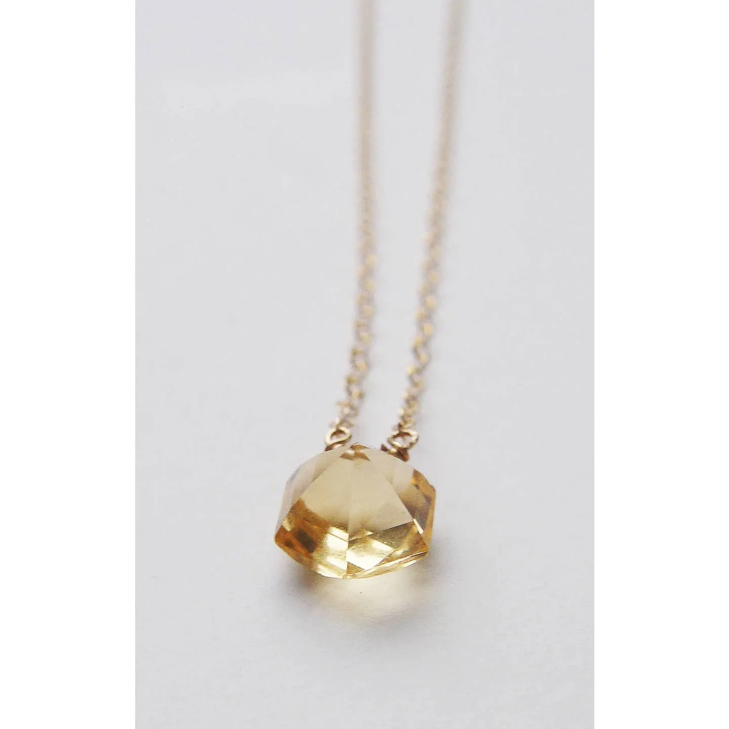 NEW! Citrine Pyramid 14k Gold Filled Necklace by Friedasophie