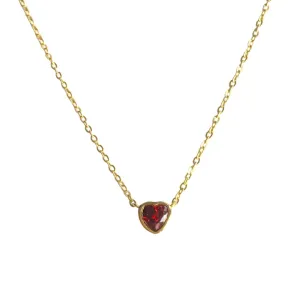 Noellery Amy Heart Birthstone Bezel Necklace