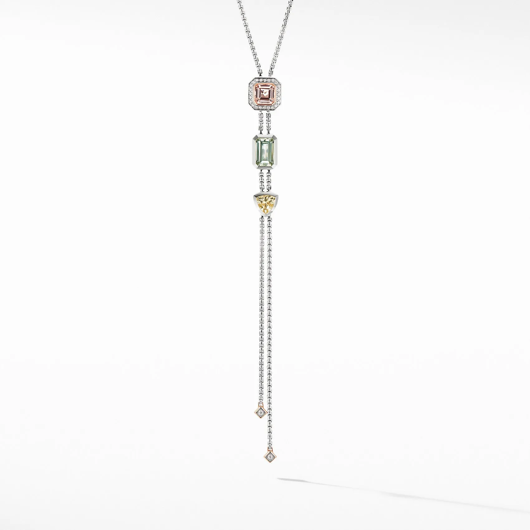 Novella Y Diamond 18k Rose Gold Necklace