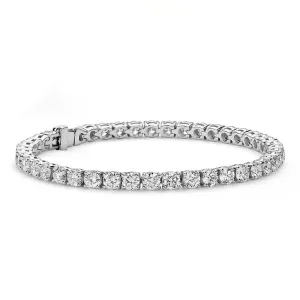 Olivia 18k White Gold Plated Tennis Bracelet with Simulated Diamond Cubic Zirconia Crystals