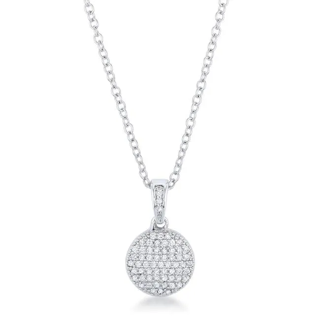 Olva Elegant CZ Disk Fashion Pendant