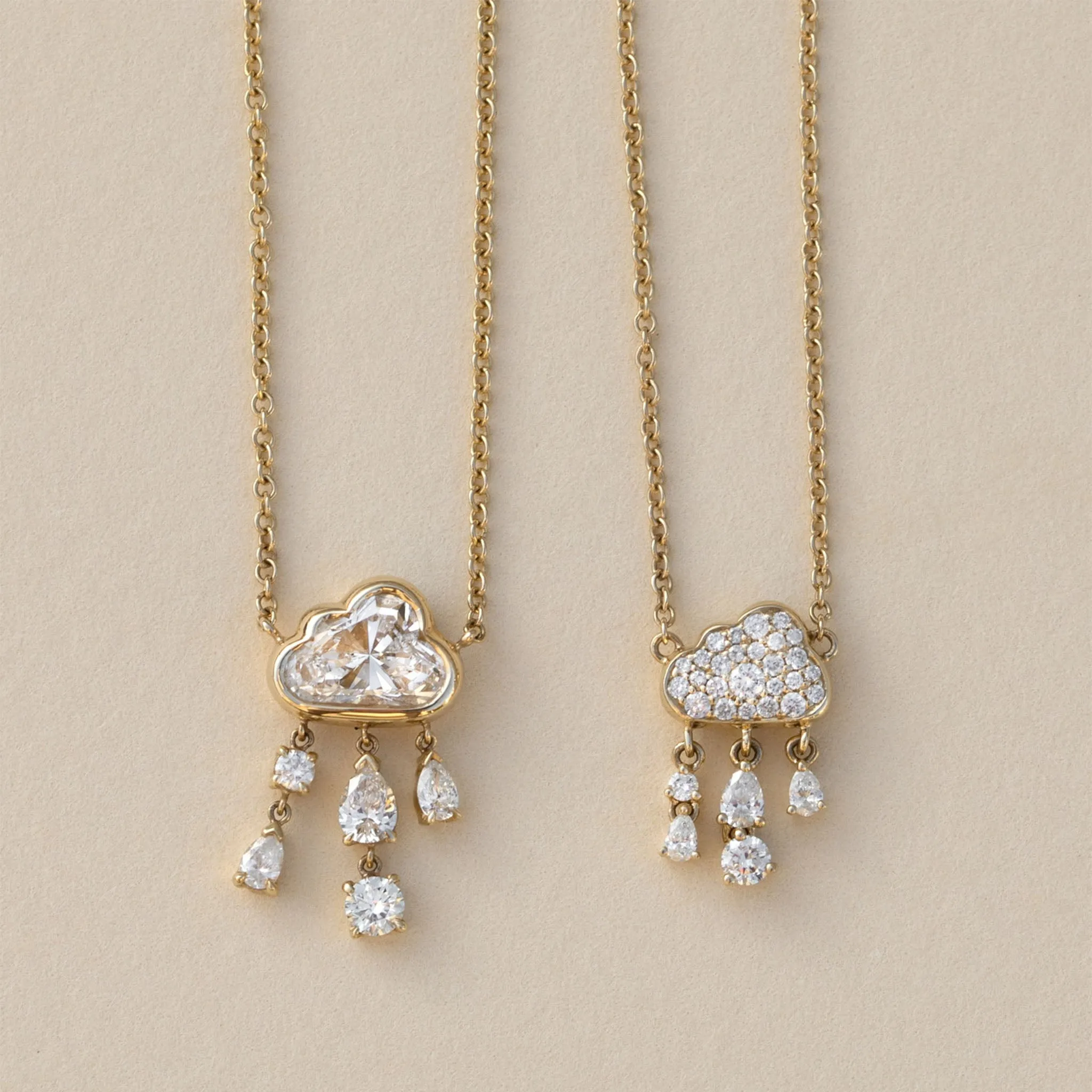 Pavé Diamond Rain Cloud Necklace | Ready to Ship