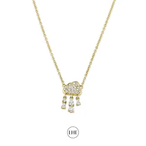 Pavé Diamond Rain Cloud Necklace | Ready to Ship