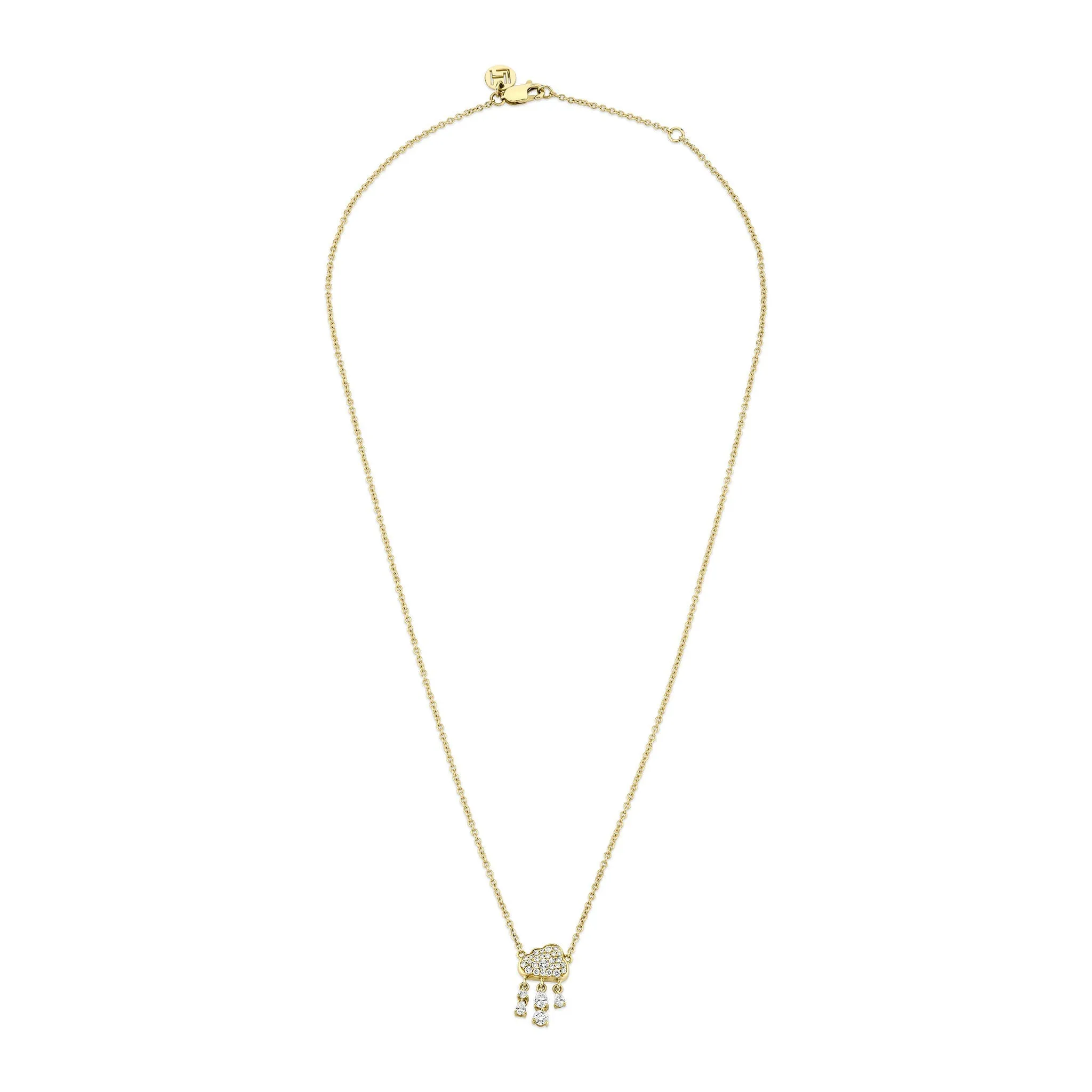 Pavé Diamond Rain Cloud Necklace | Ready to Ship