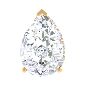 Pear Shaped Moissanite Solitaire Cartilage Earring