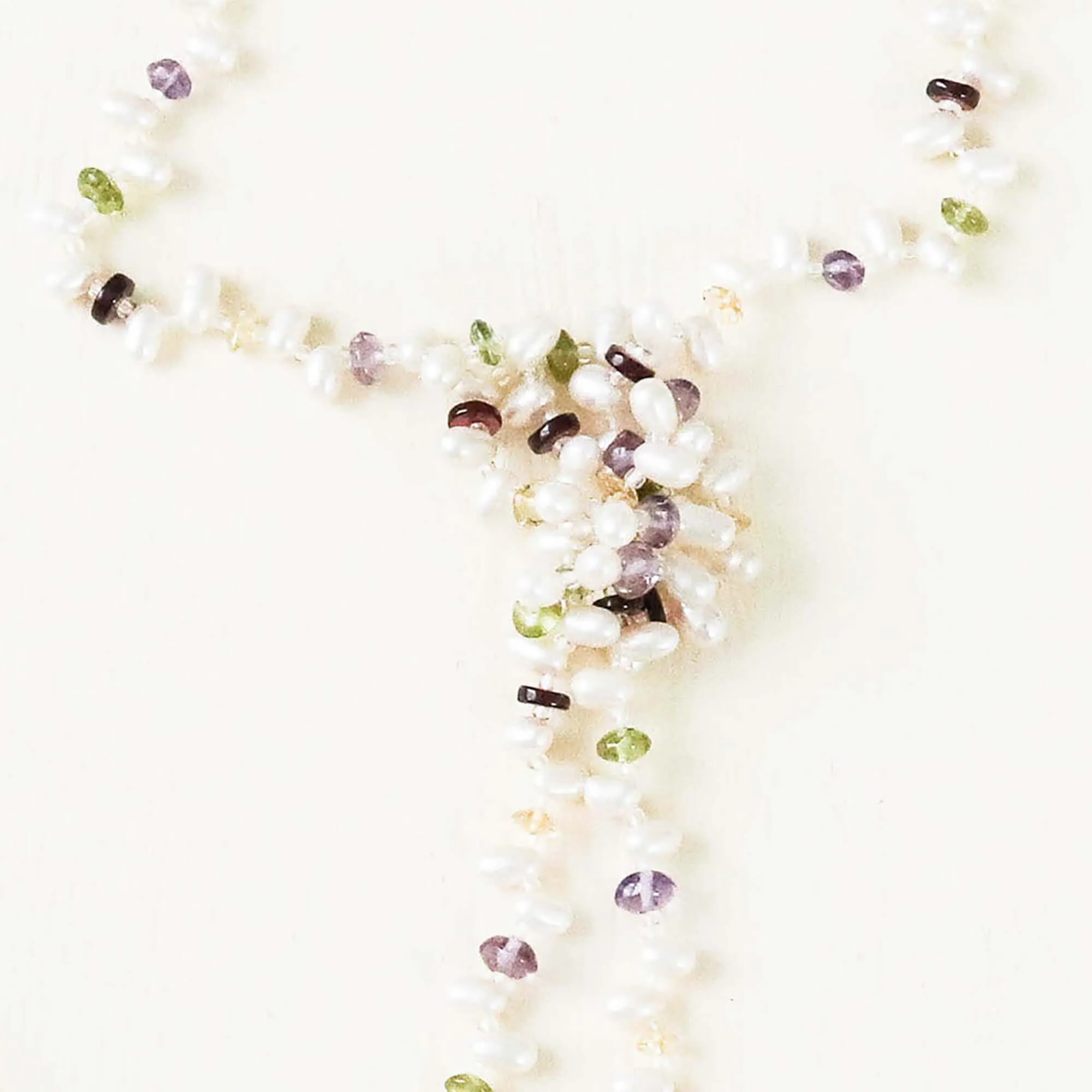 Pearl & Gemstone Ballet Lariat Necklace