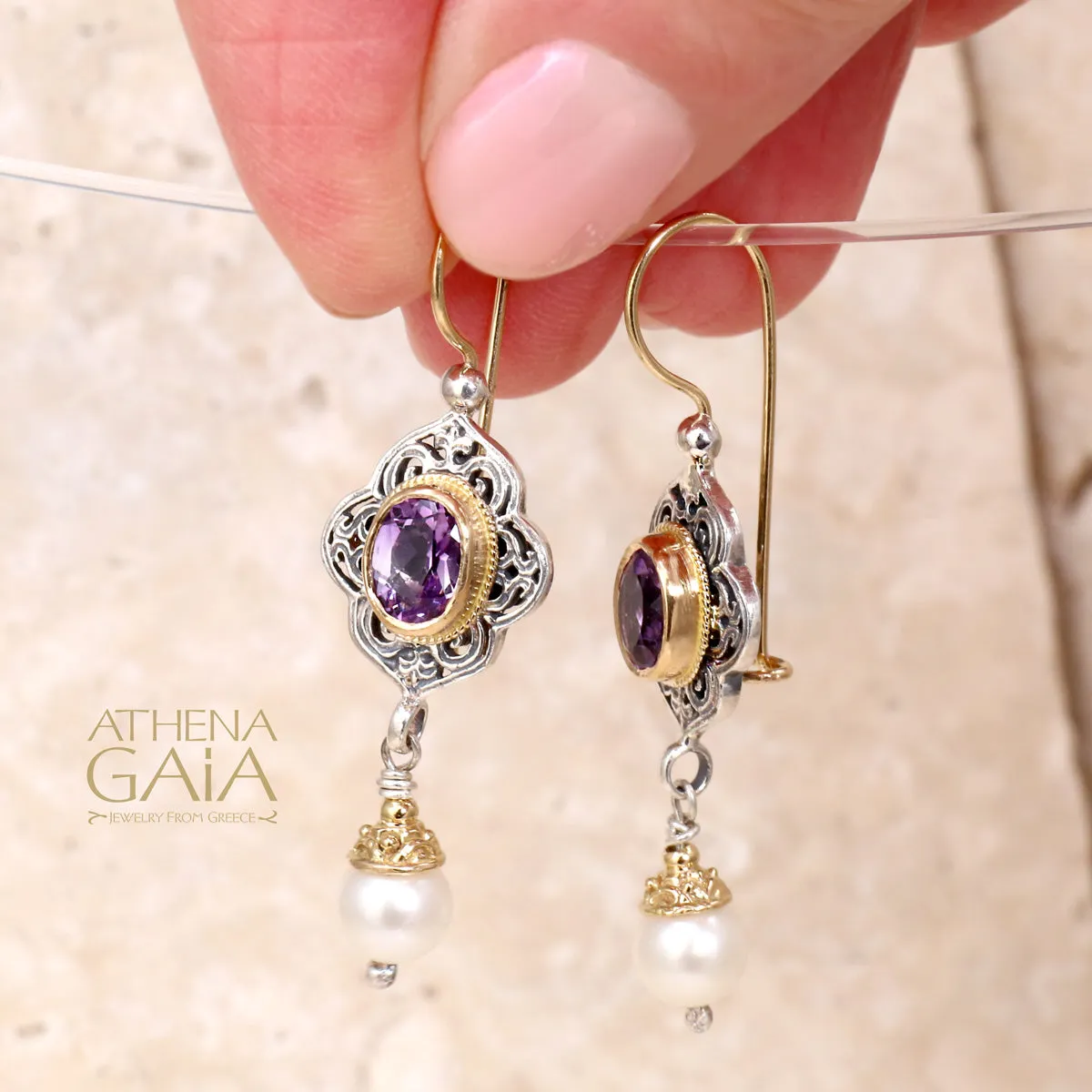 Pearl Drop Chandelier Earrings