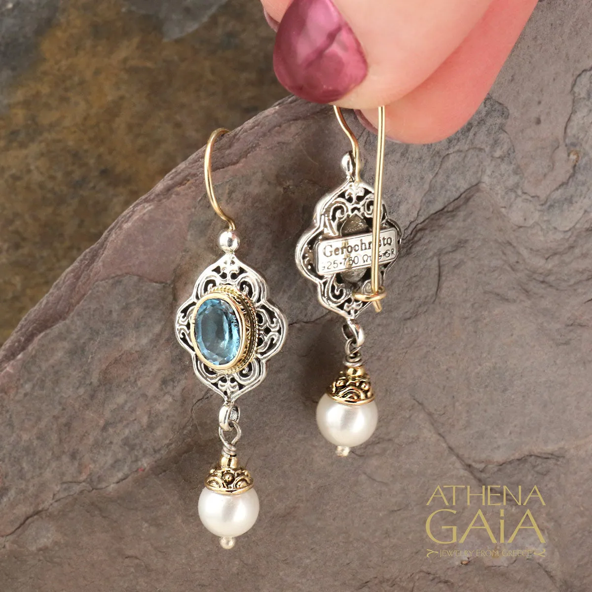 Pearl Drop Chandelier Earrings