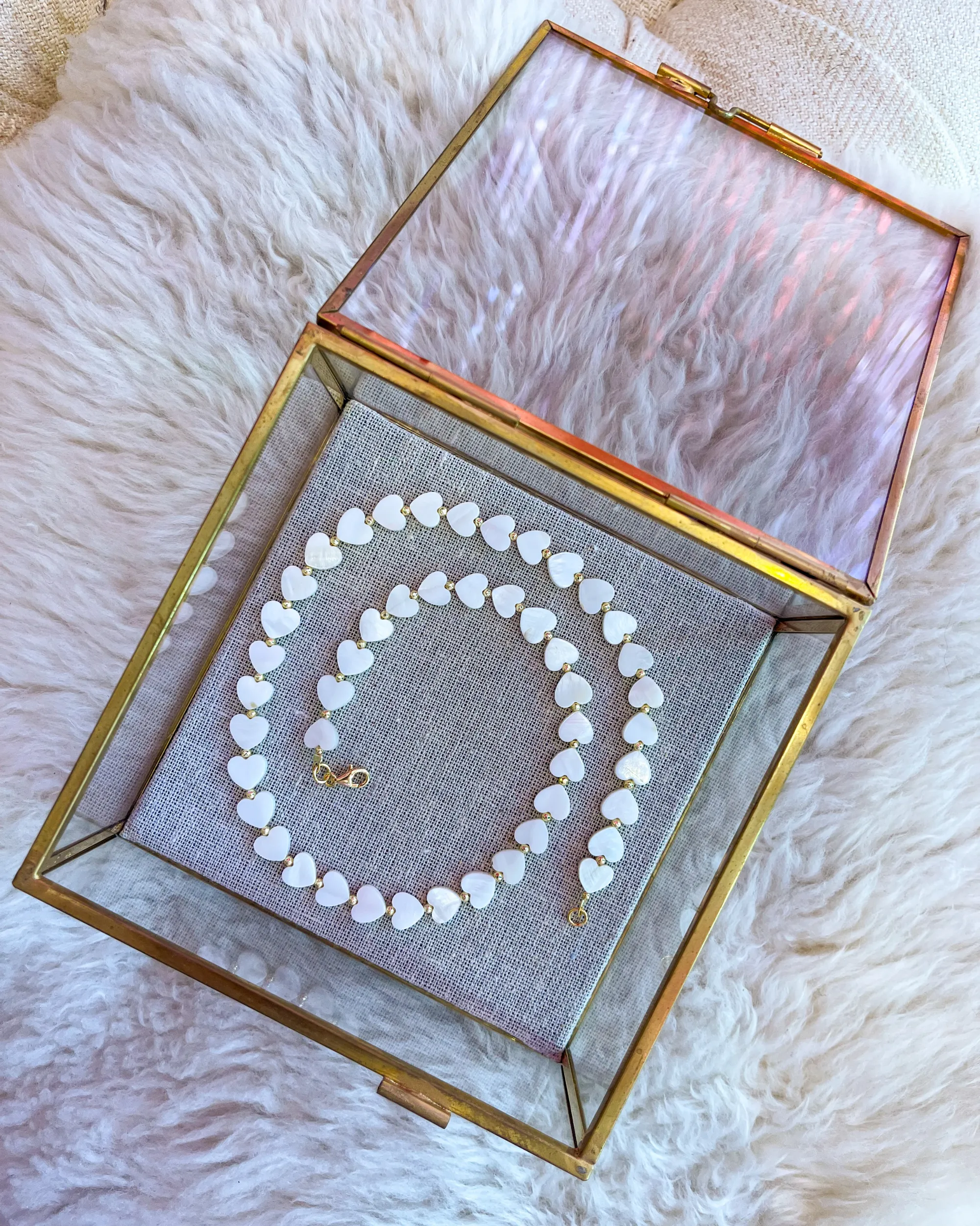 Pearl Multi Heart Necklace