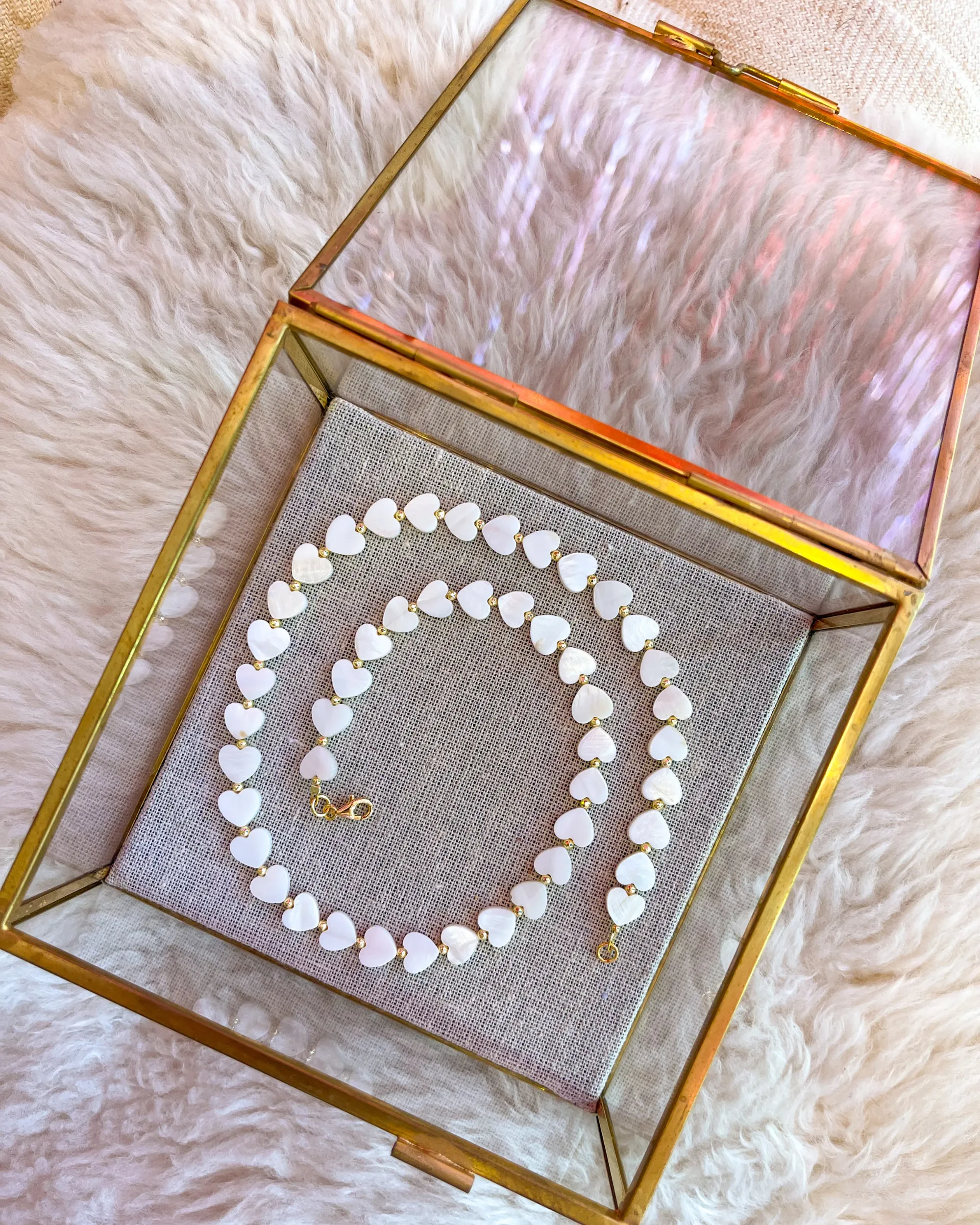 Pearl Multi Heart Necklace