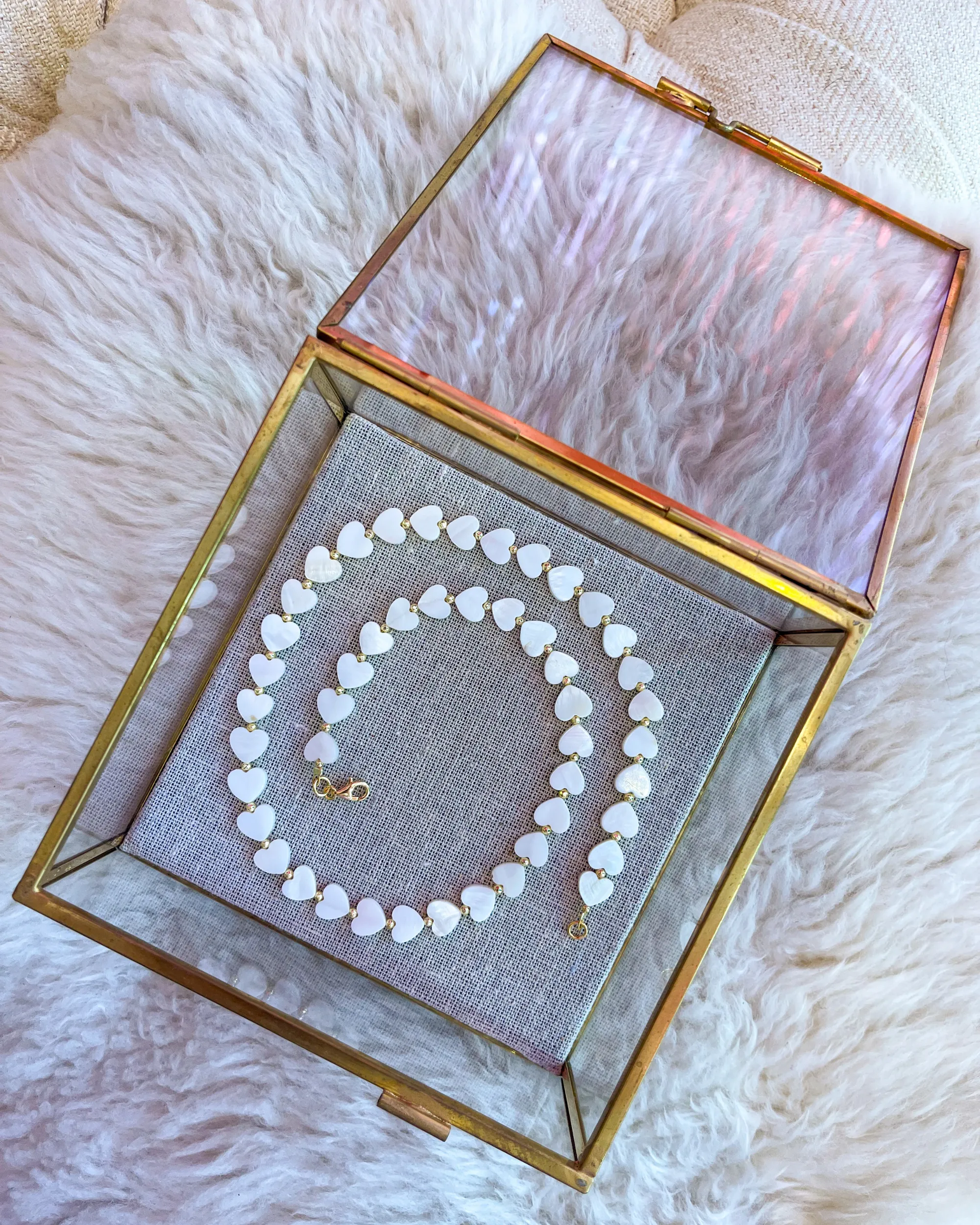 Pearl Multi Heart Necklace