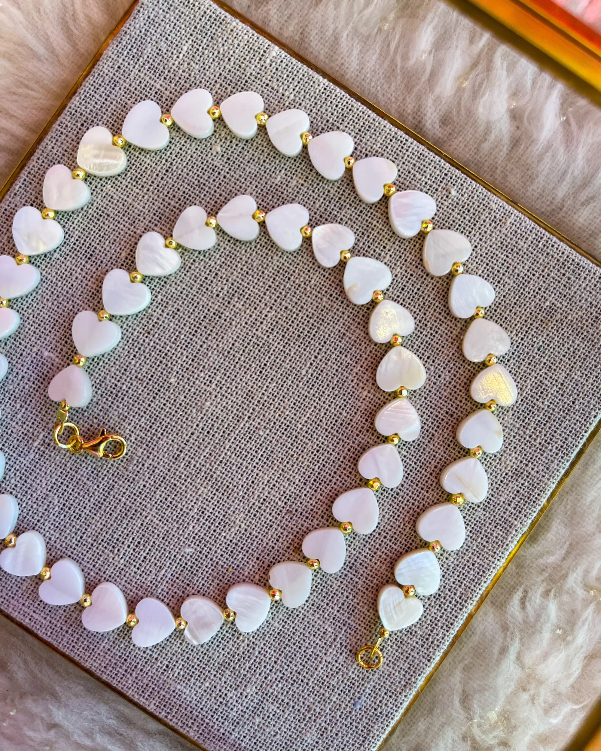 Pearl Multi Heart Necklace