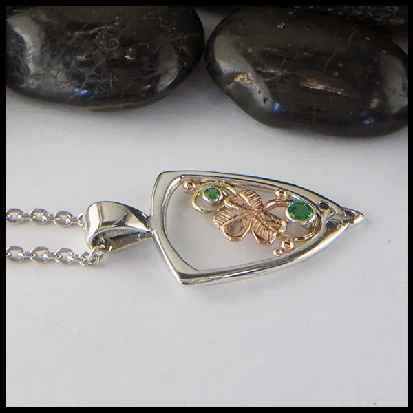 Pendant with Shamrock and Tsavorite