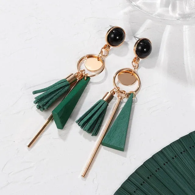 POXAM New Korean Statement Earrings for women Green Cute Arcylic Geometric Dangle Drop Gold Earings Brincos 2020 Fashion Jewelry