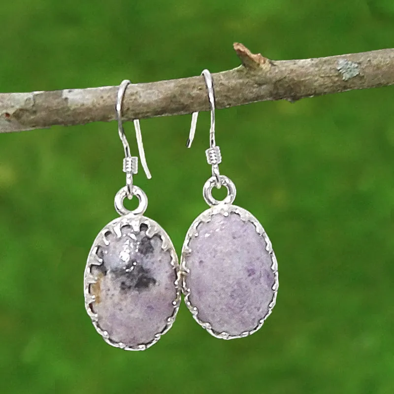 Purple Sugalite Gemstone Earrings