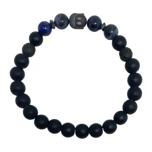 Quincy Men's Beaded Stone Bracelet