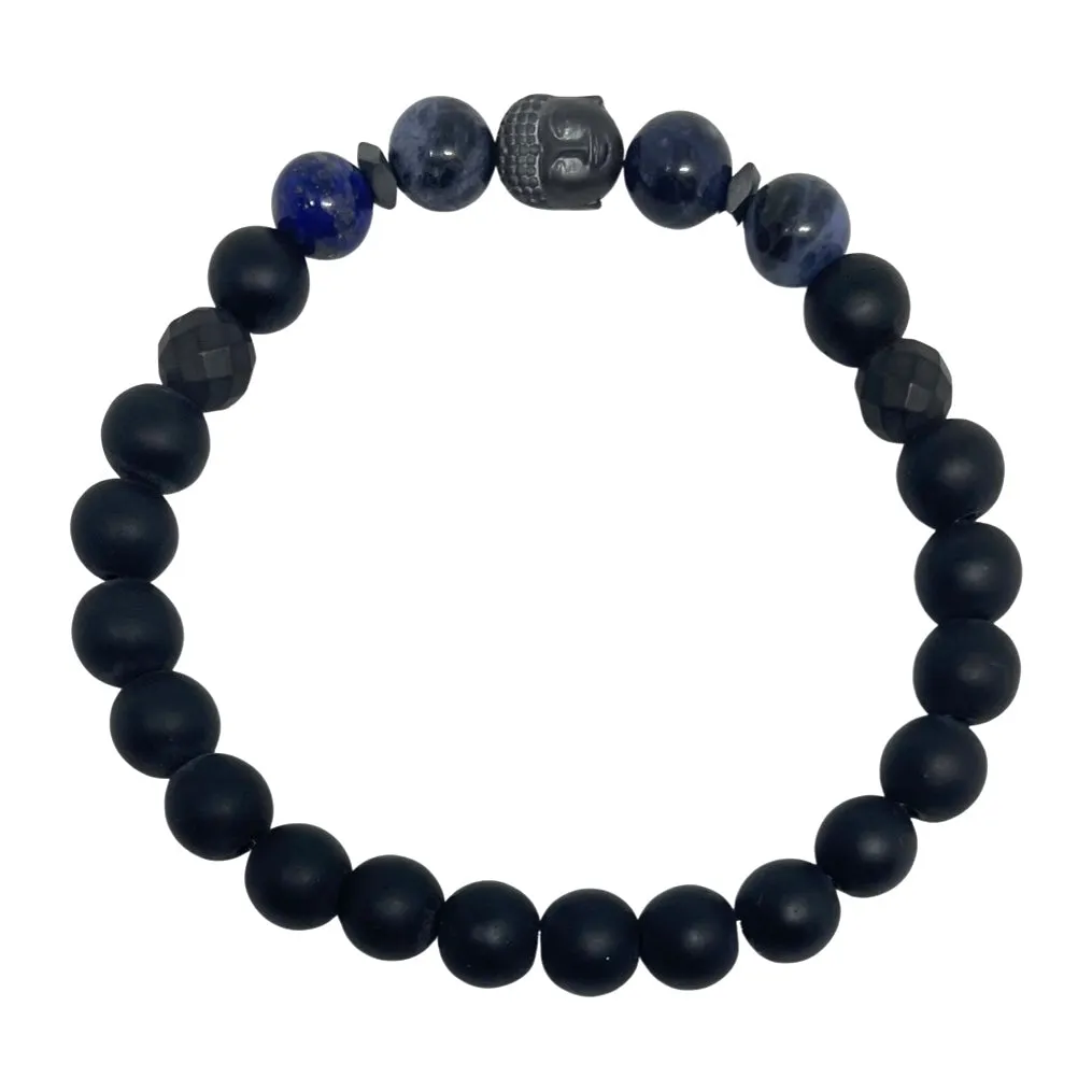 Quincy Men's Beaded Stone Bracelet