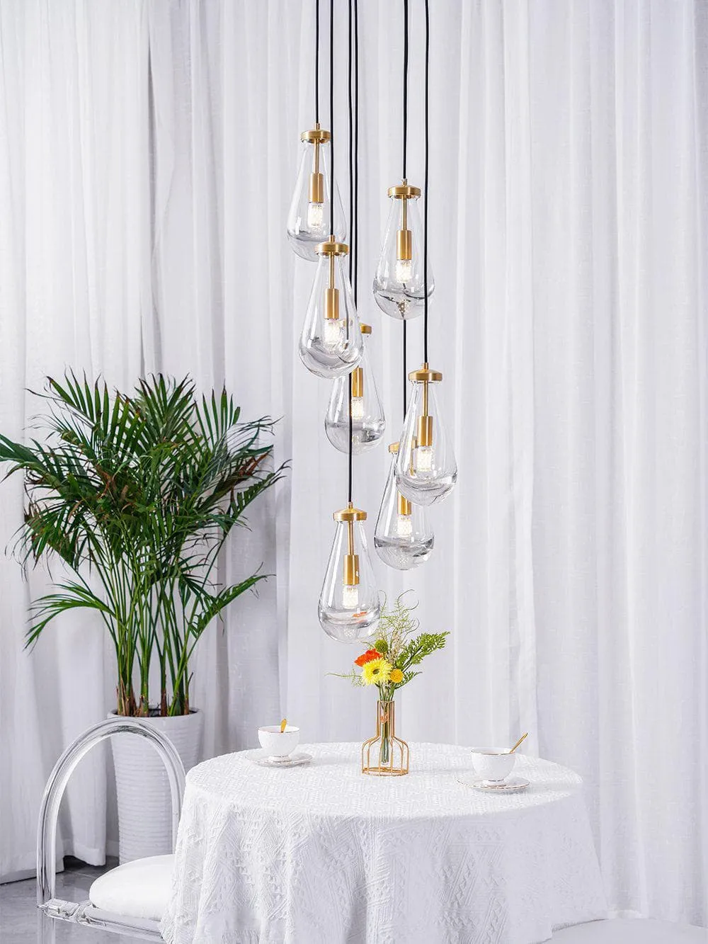 Raindrop Linear Chandelier