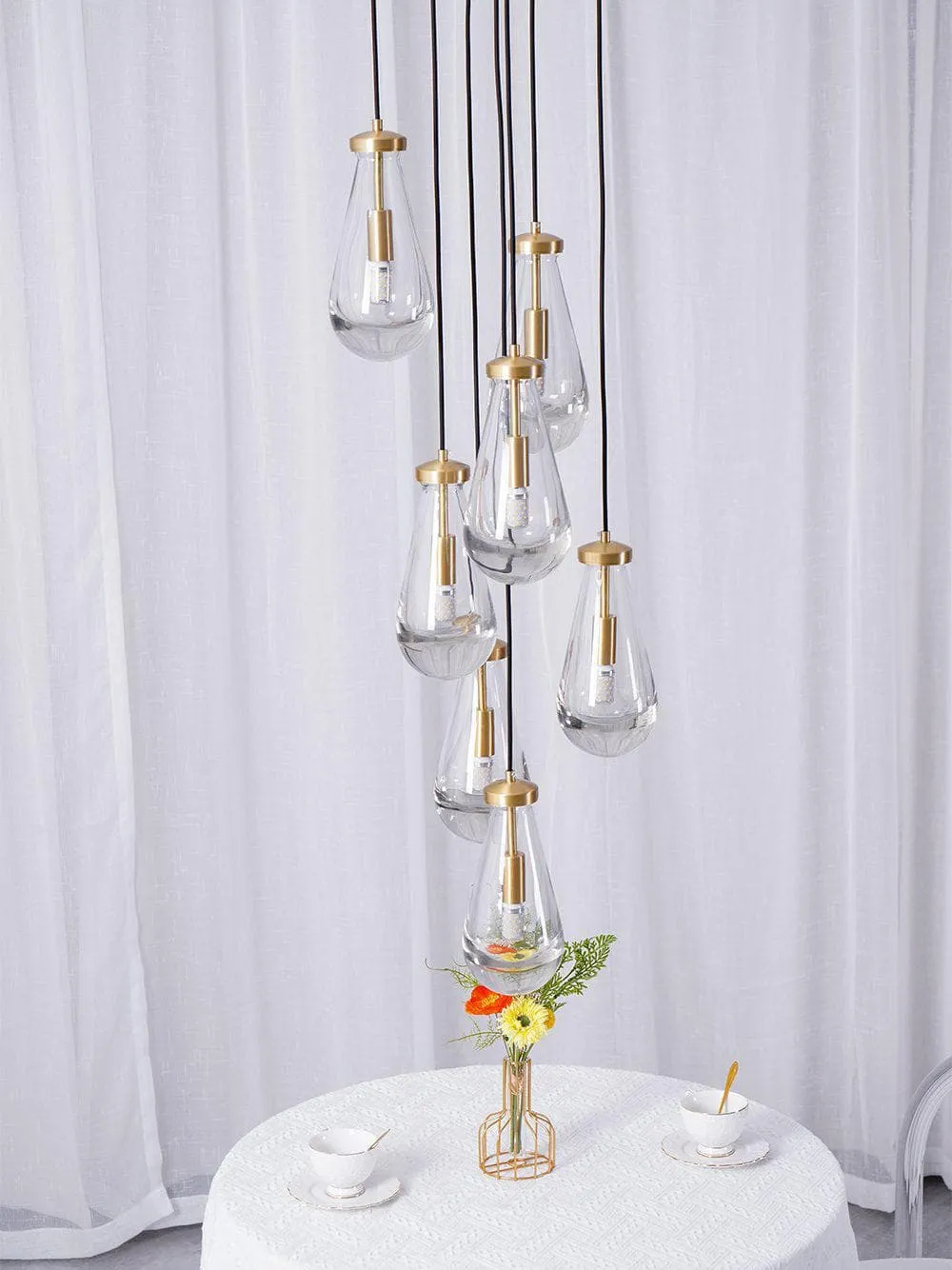 Raindrop Linear Chandelier