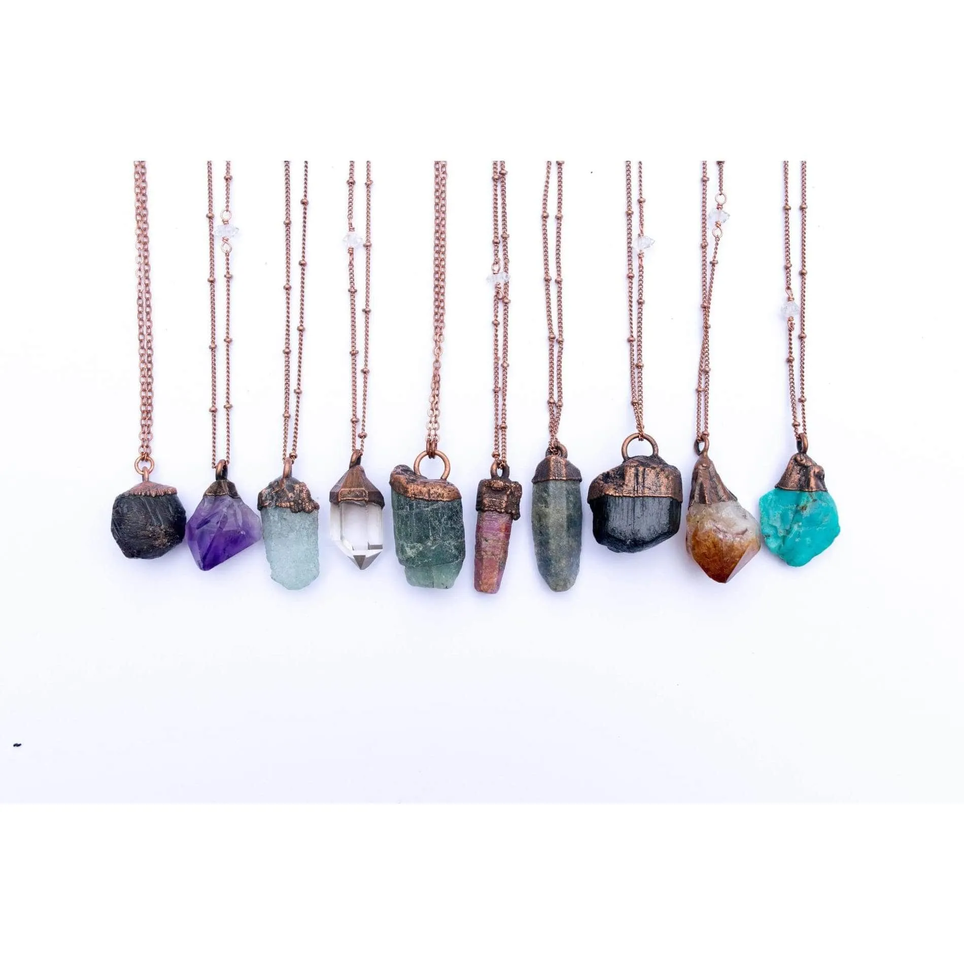 Raw Crystal Birthstone Necklace | Birthstone Jewelry