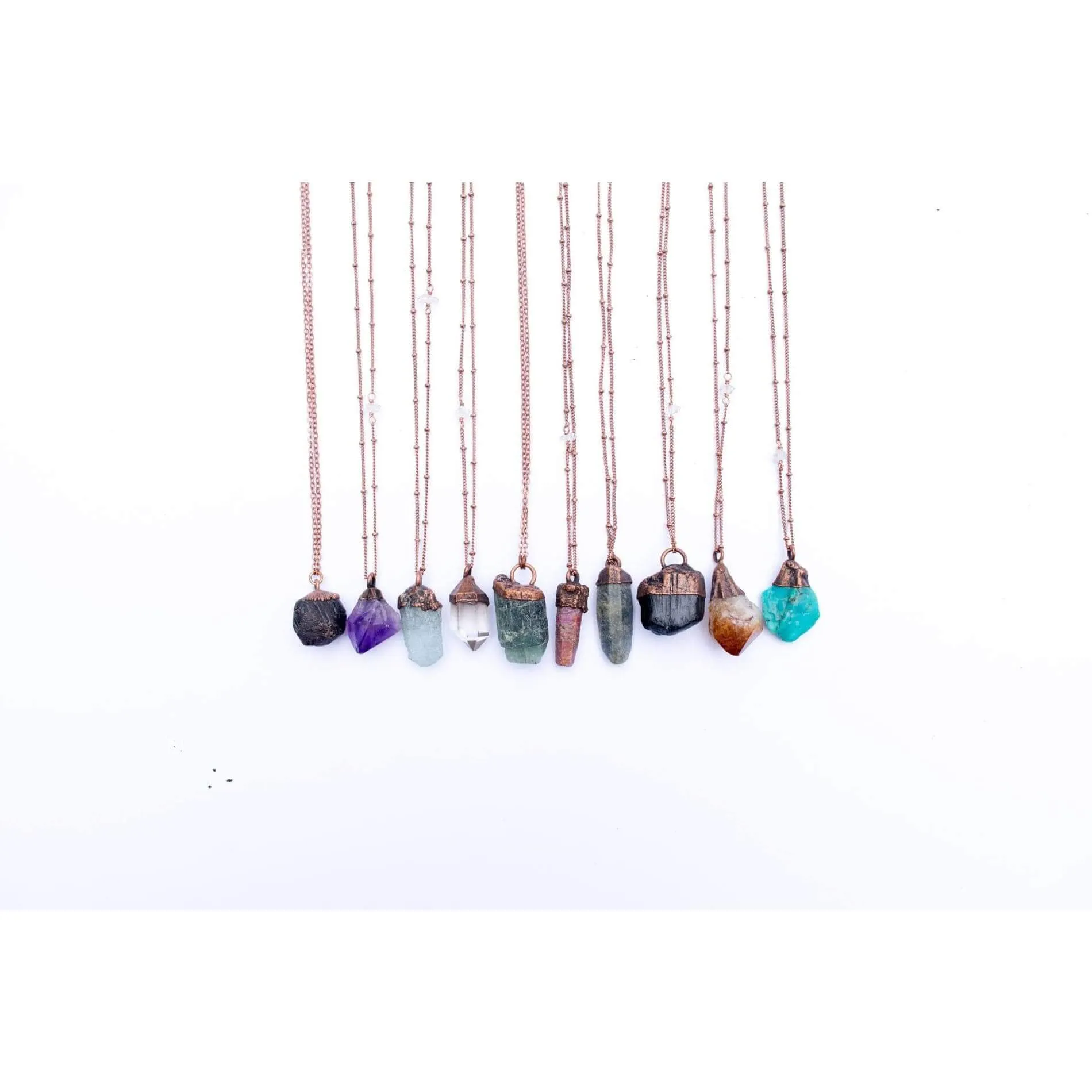 Raw Crystal Birthstone Necklace | Birthstone Jewelry