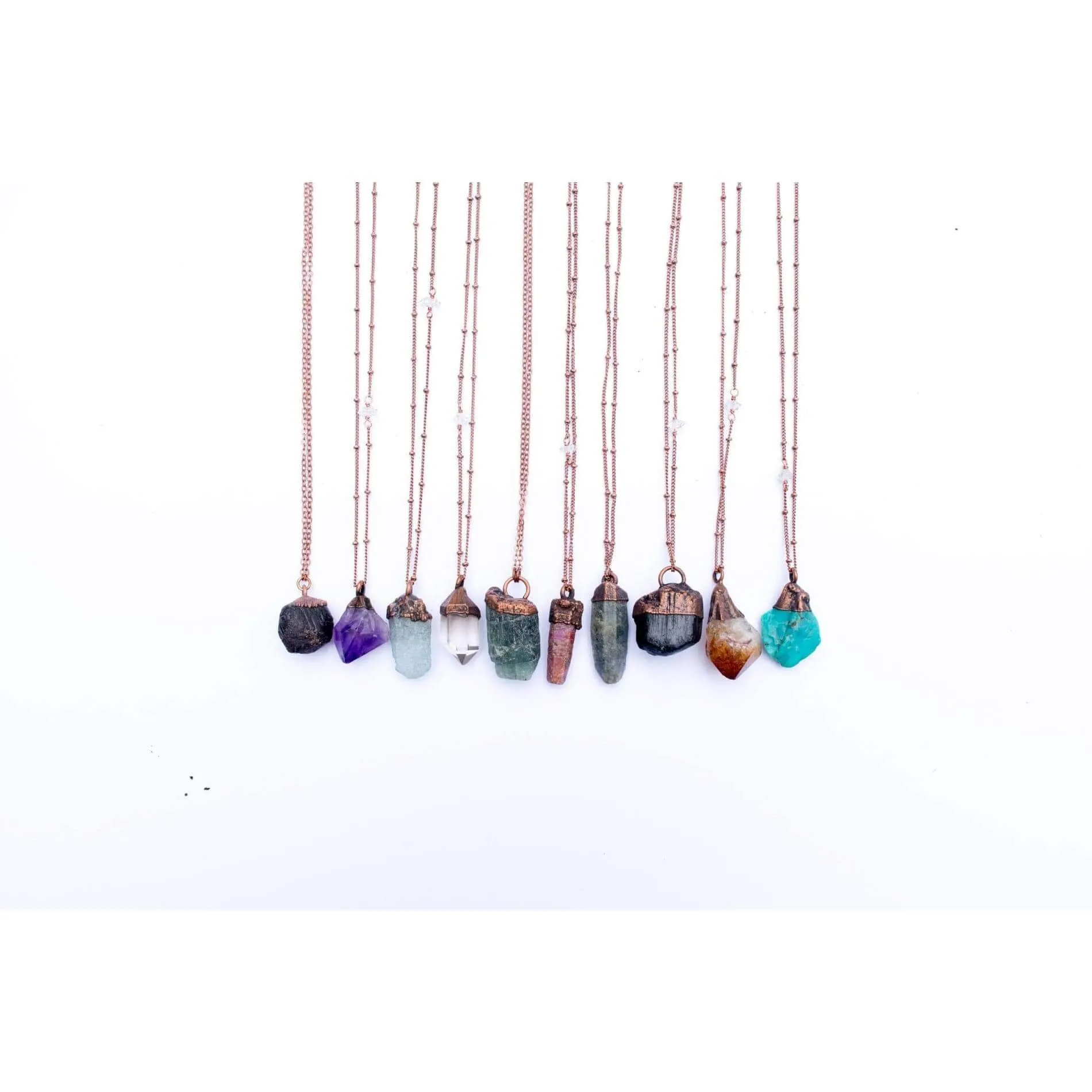 Raw Crystal Birthstone Necklace | Birthstone Jewelry