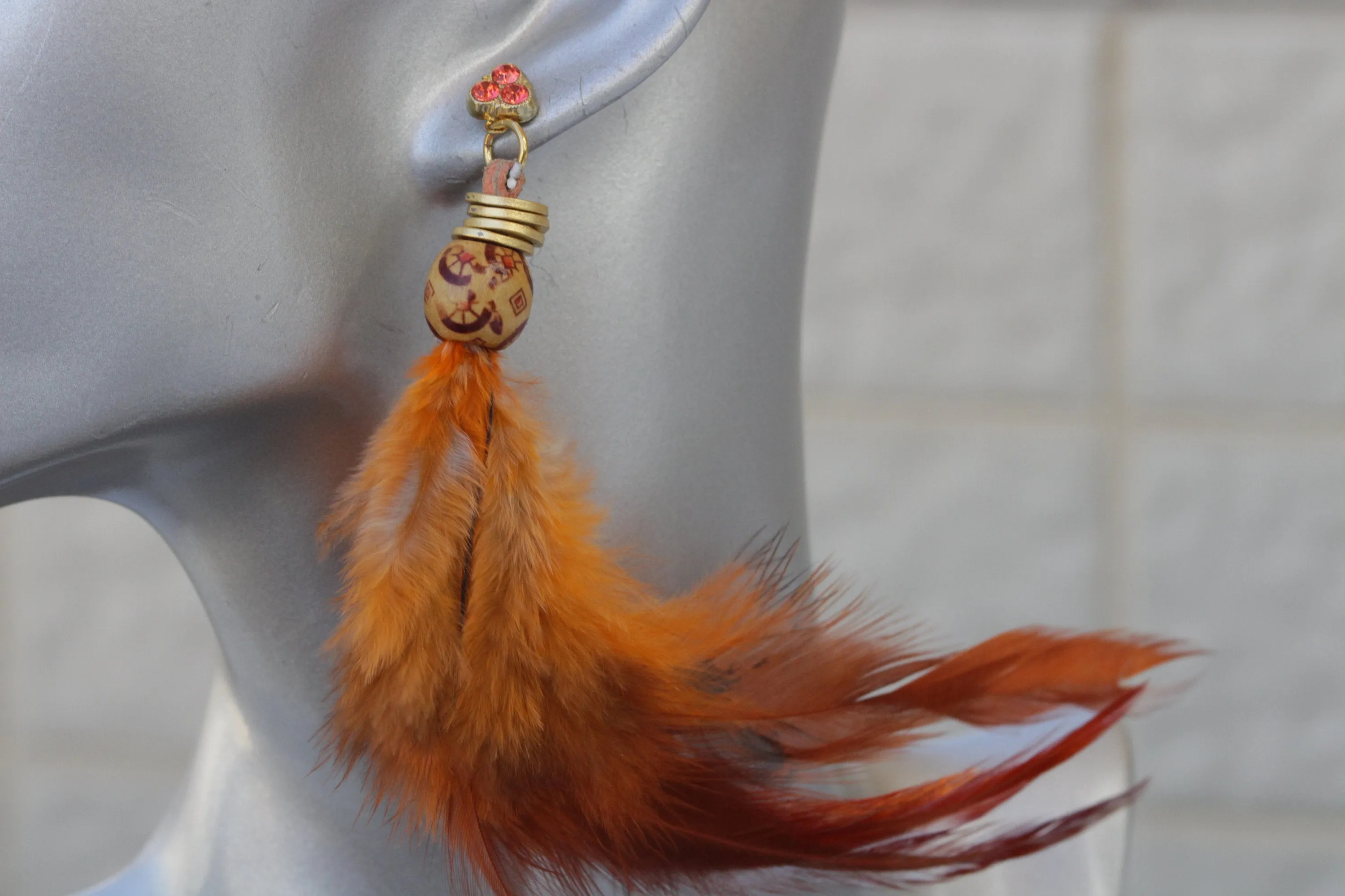 REAL Feather Earring,