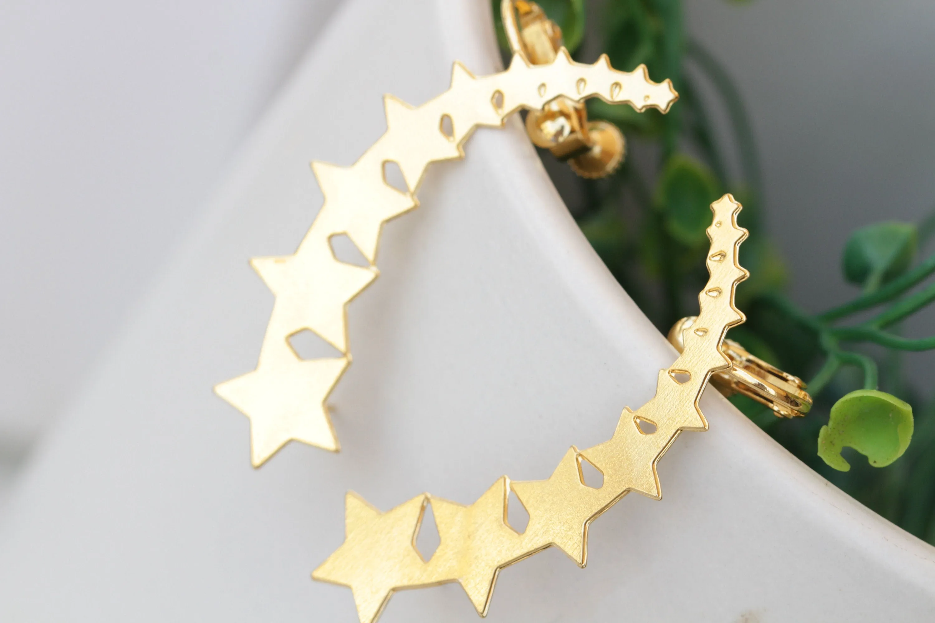 Rose Gold Star EAR CLIMBER EARRINGS