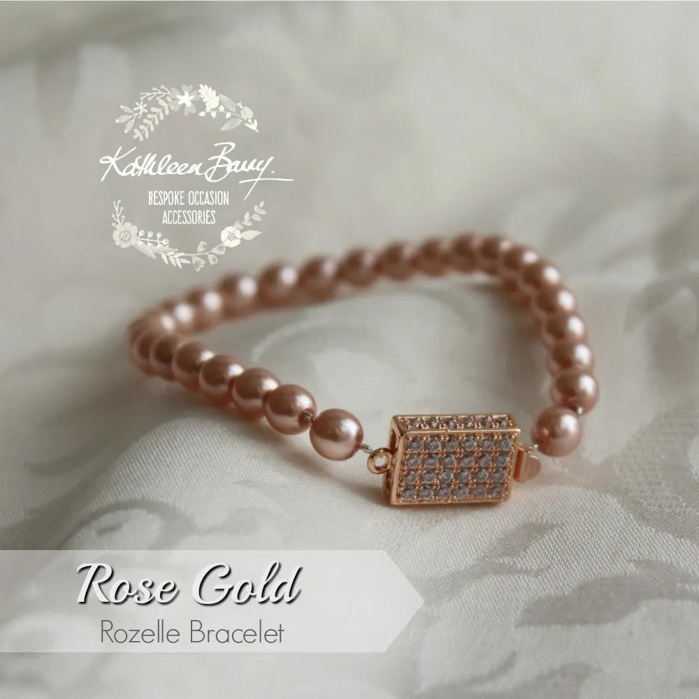 Rozelle single strand pearl bracelet - Available in Gold and Rose gold finish