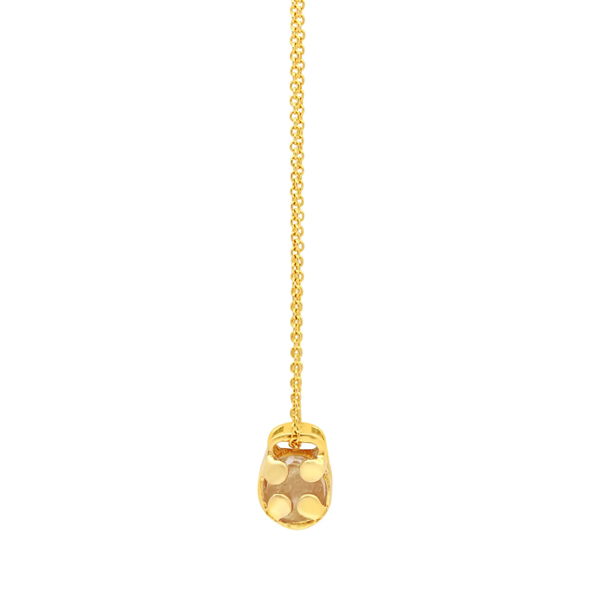 Signature Initials Necklace   Citrine