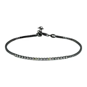 Silver 925 Black Rhodium Plated CZ Bracelet