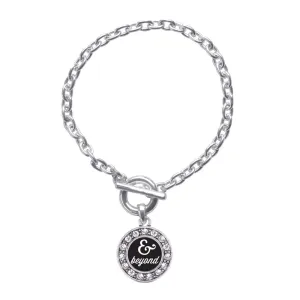 Silver And Beyond Circle Charm Toggle Bracelet