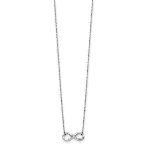 Silver and Diamond Infinity Necklace