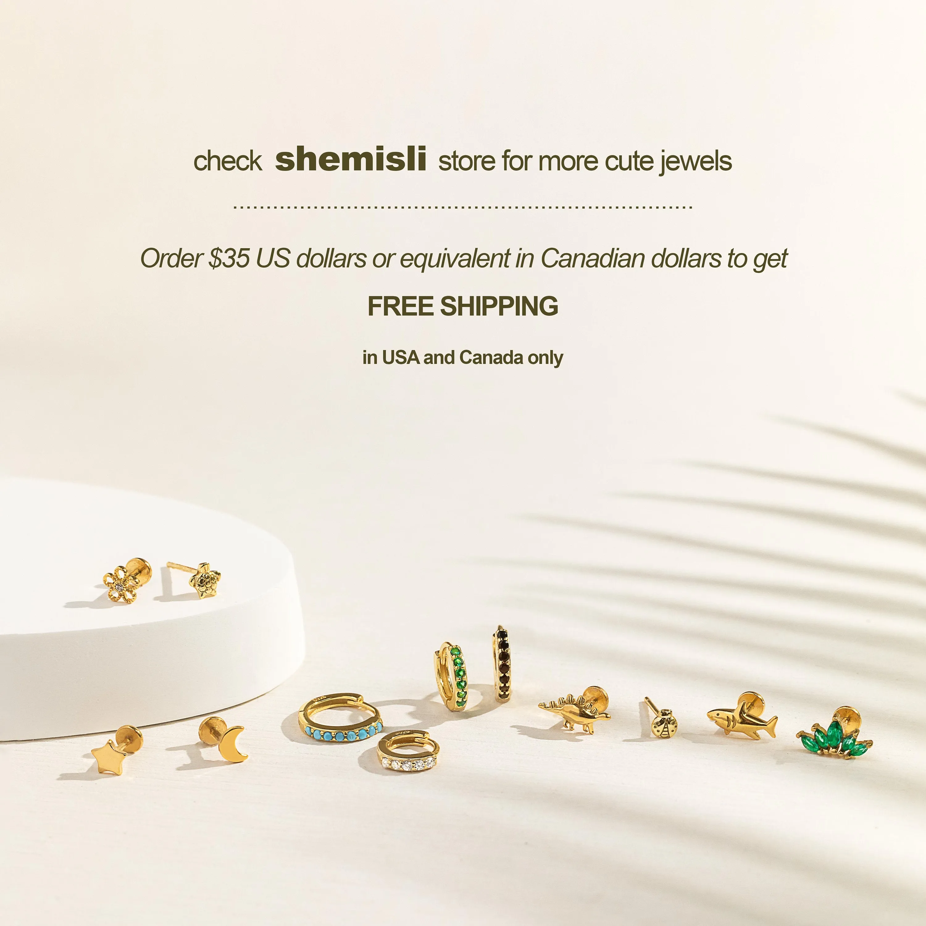 Simple Edged Conch Hoop Earrings, Unisex, Gold, Silver SHEMISLI SH013, SH014, SH015, SH016