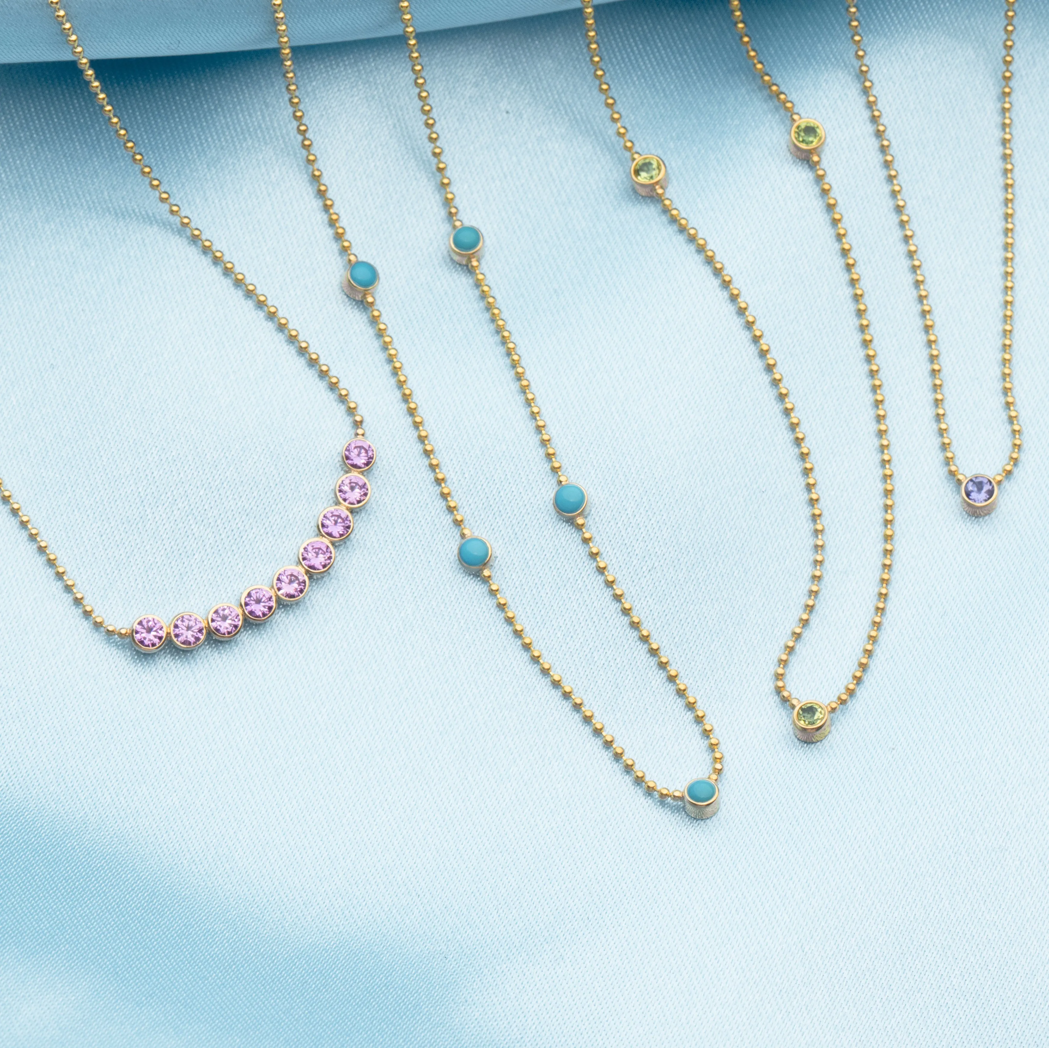 Single Birthstone Layering Necklace - Rose Gold