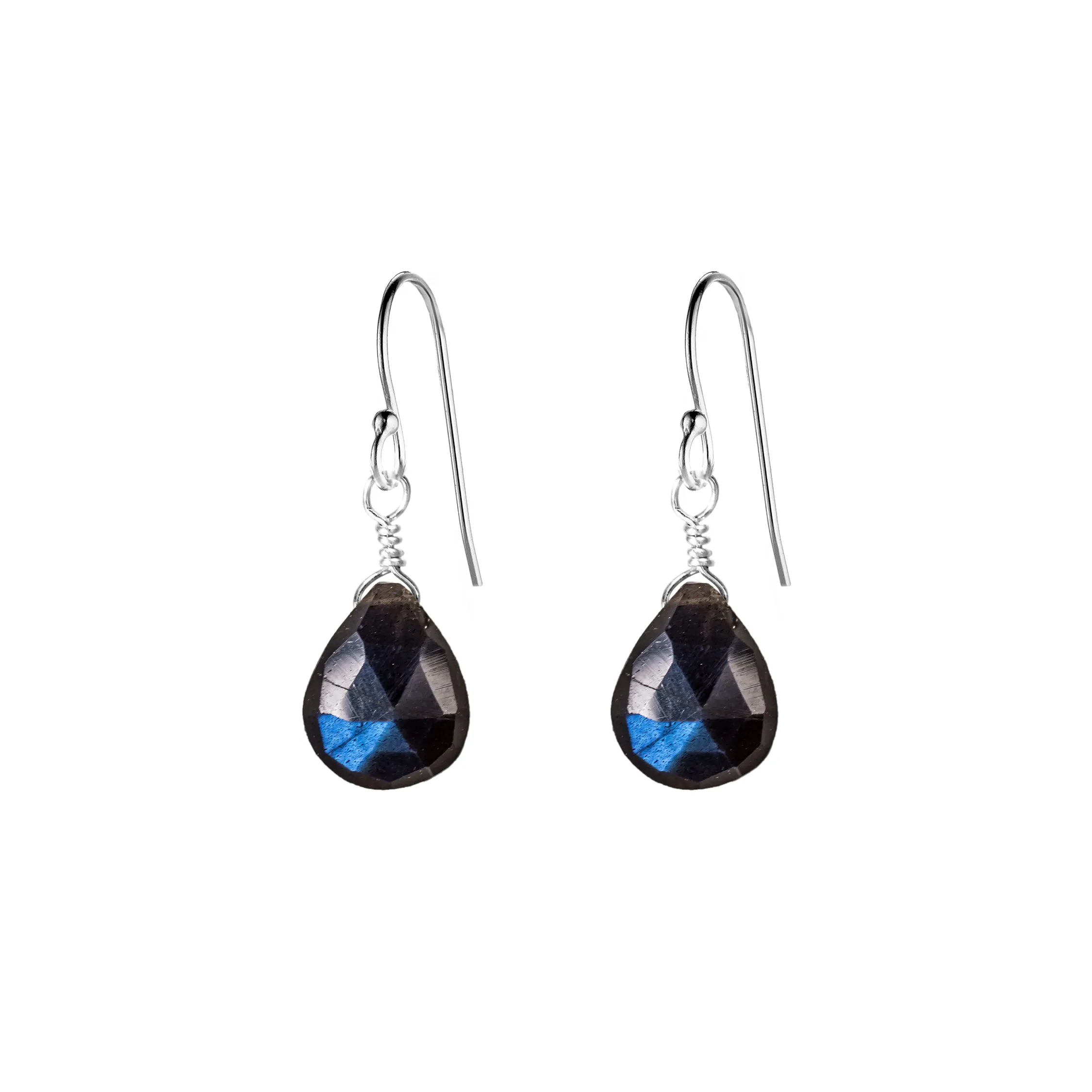 Single Drop Gemstone Earrings (Pear Shape)