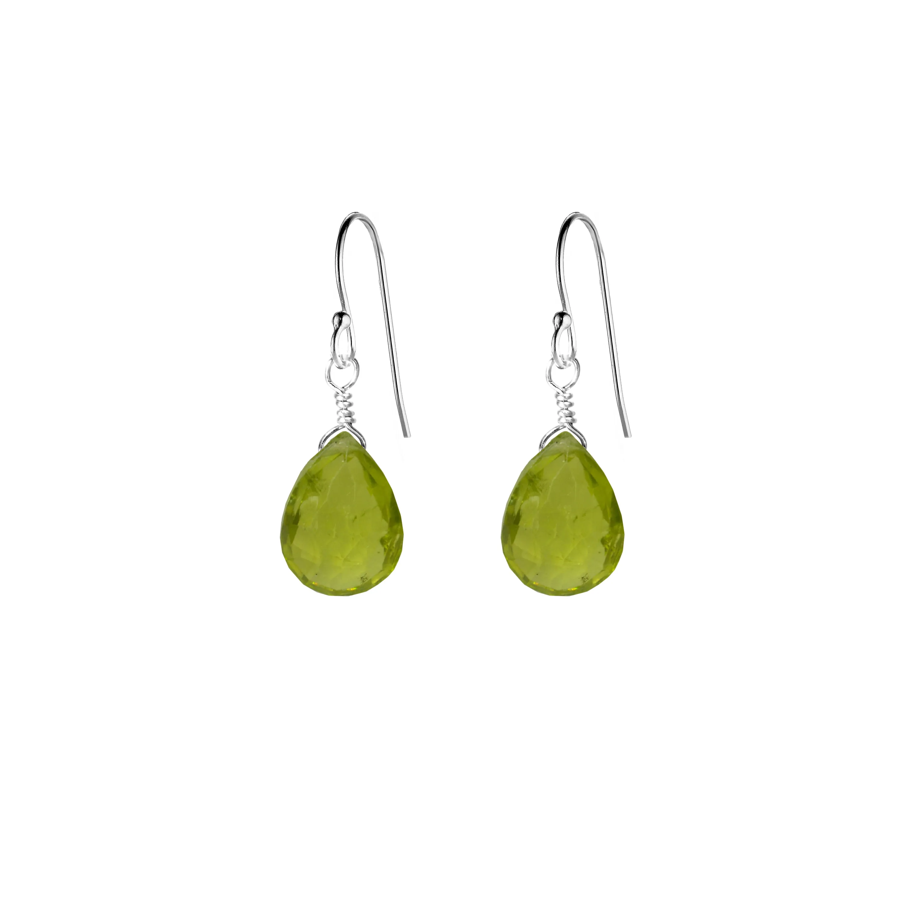 Single Drop Gemstone Earrings (Pear Shape)