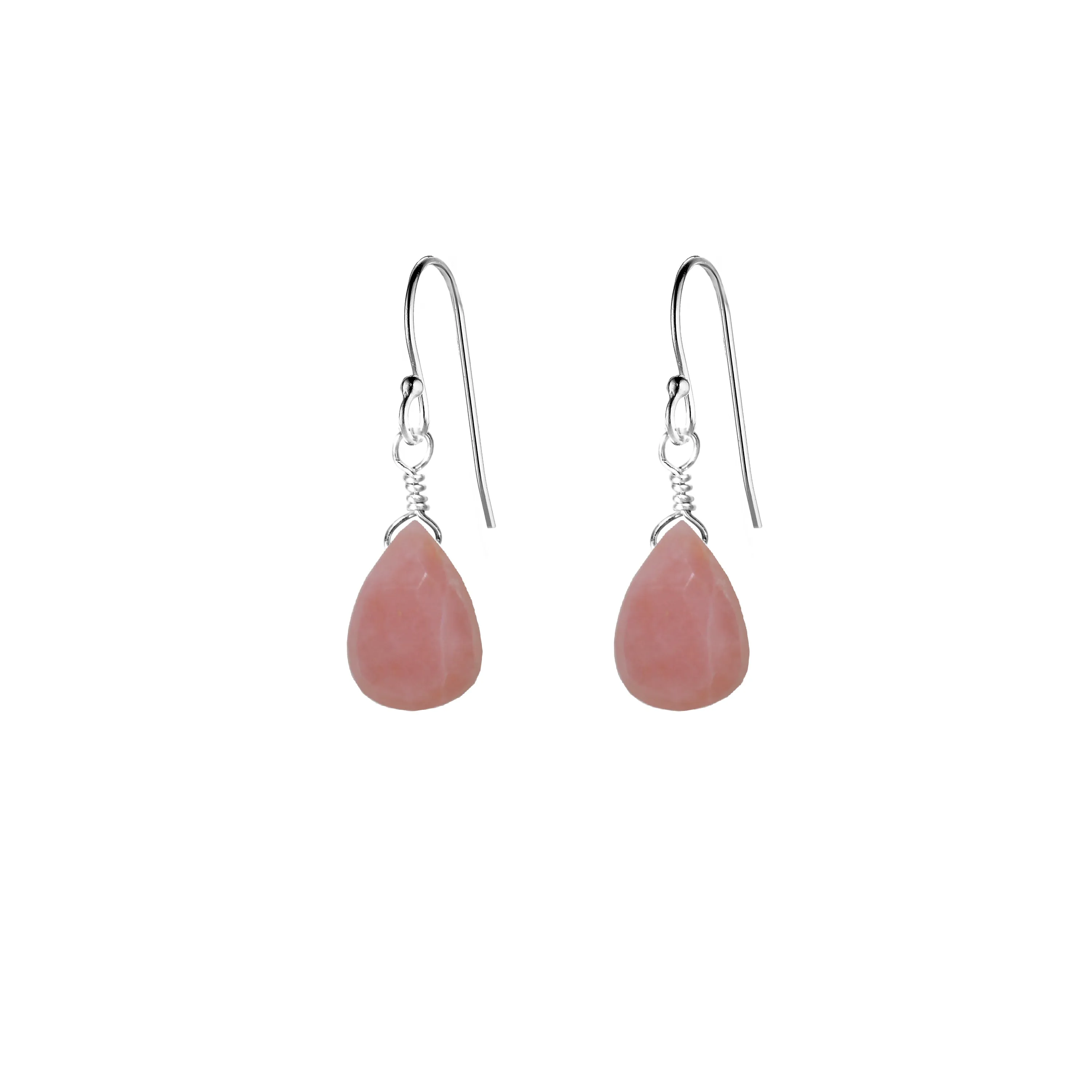 Single Drop Gemstone Earrings (Pear Shape)