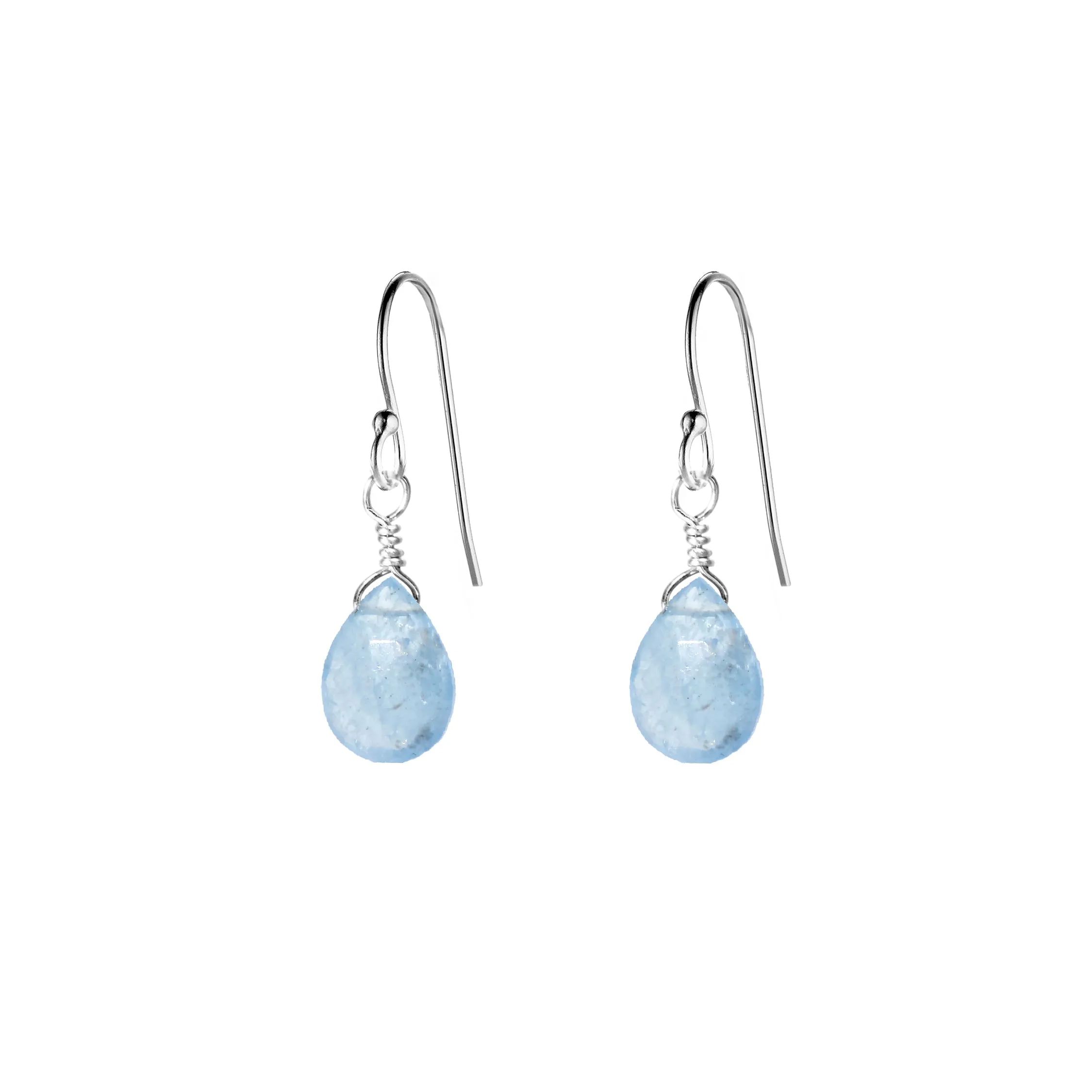 Single Drop Gemstone Earrings (Pear Shape)