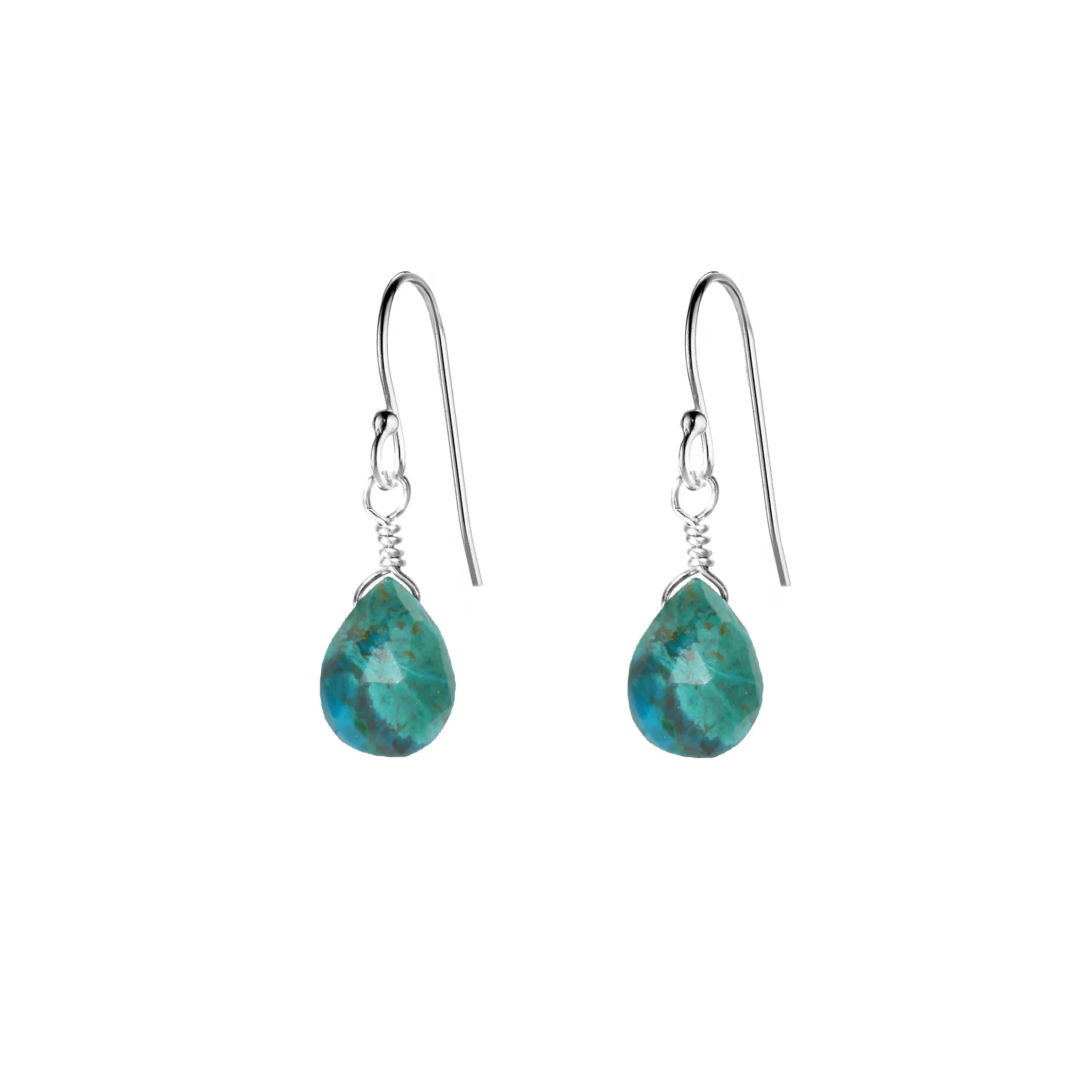 Single Drop Gemstone Earrings (Pear Shape)