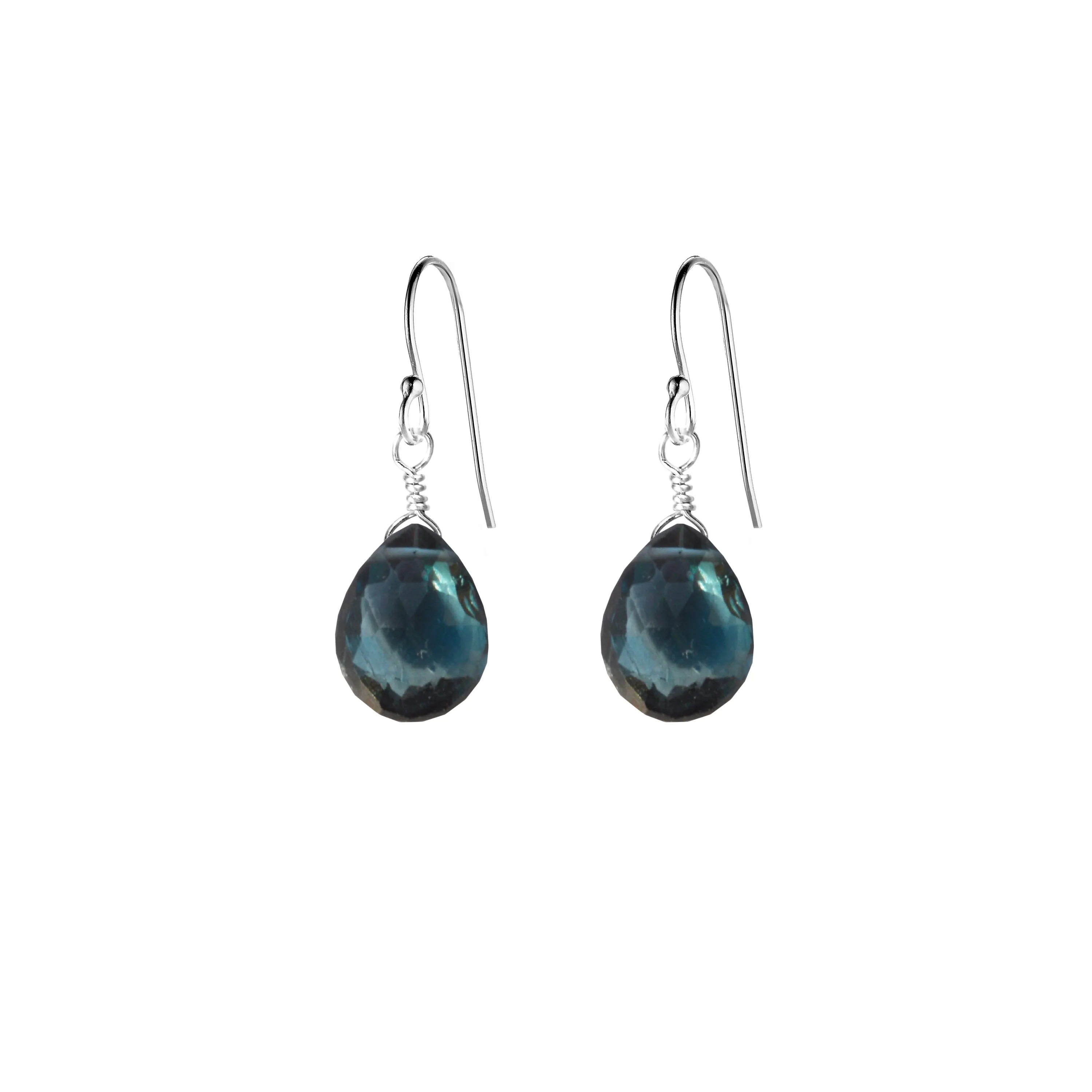 Single Drop Gemstone Earrings (Pear Shape)