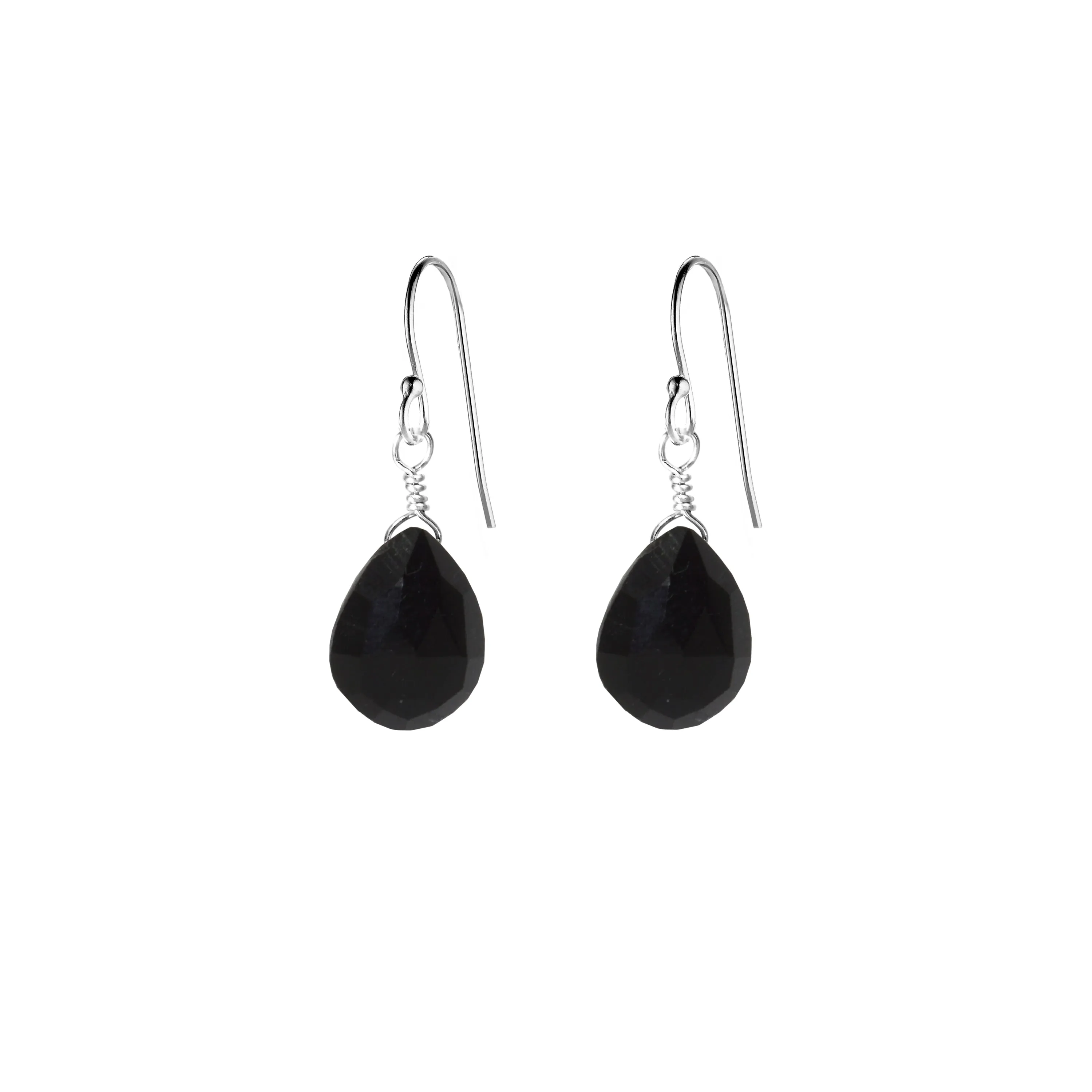 Single Drop Gemstone Earrings (Pear Shape)