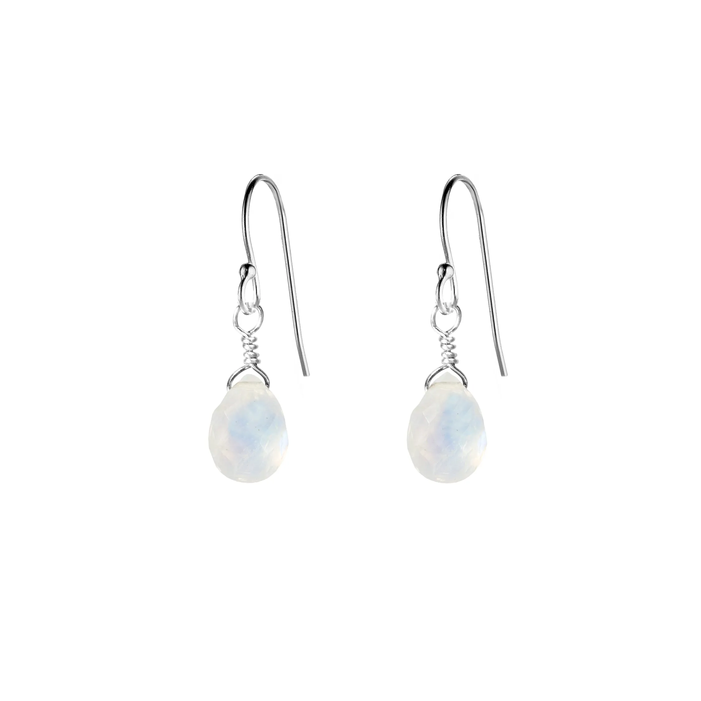 Single Drop Gemstone Earrings (Pear Shape)