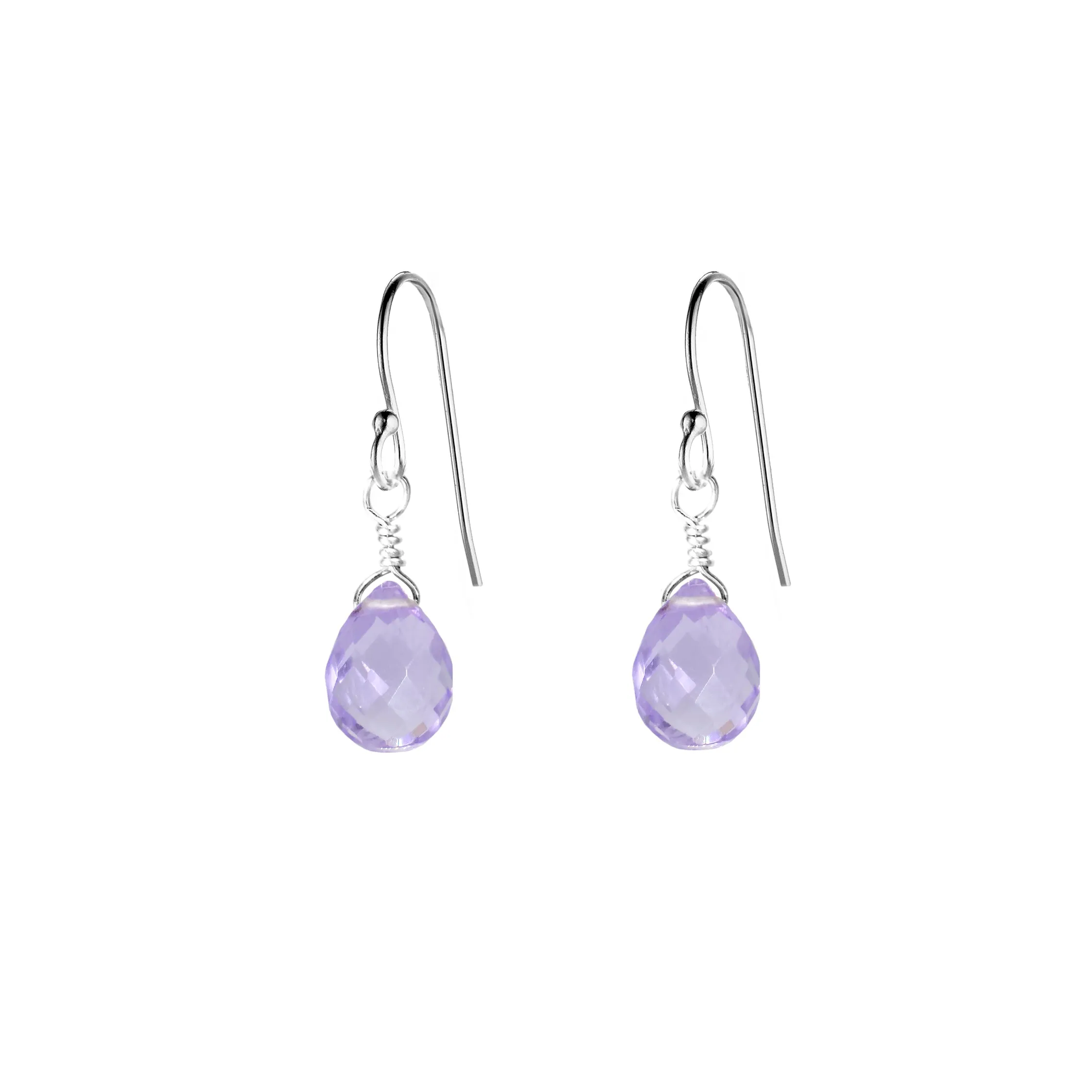 Single Drop Gemstone Earrings (Pear Shape)