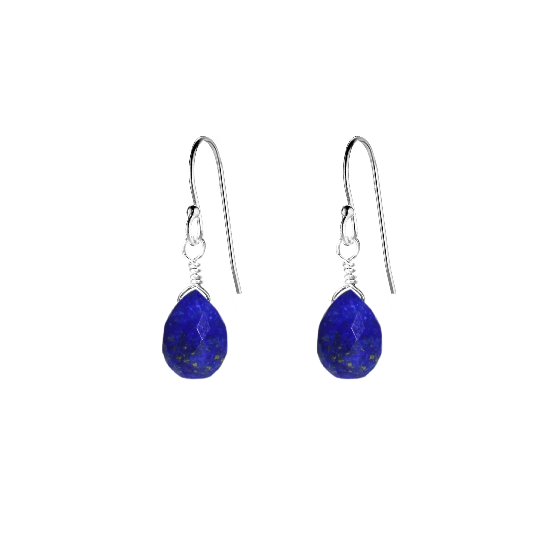 Single Drop Gemstone Earrings (Pear Shape)