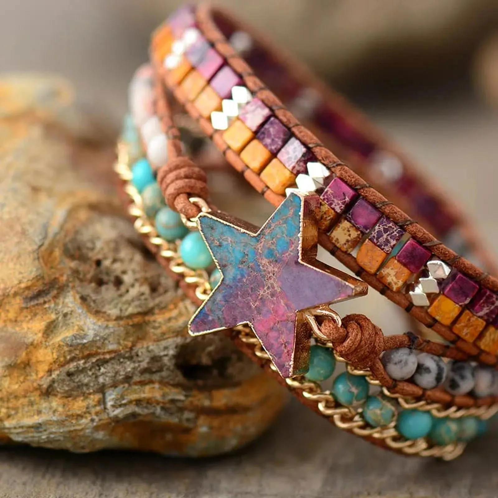 Starry Charm Beaded Bracelet