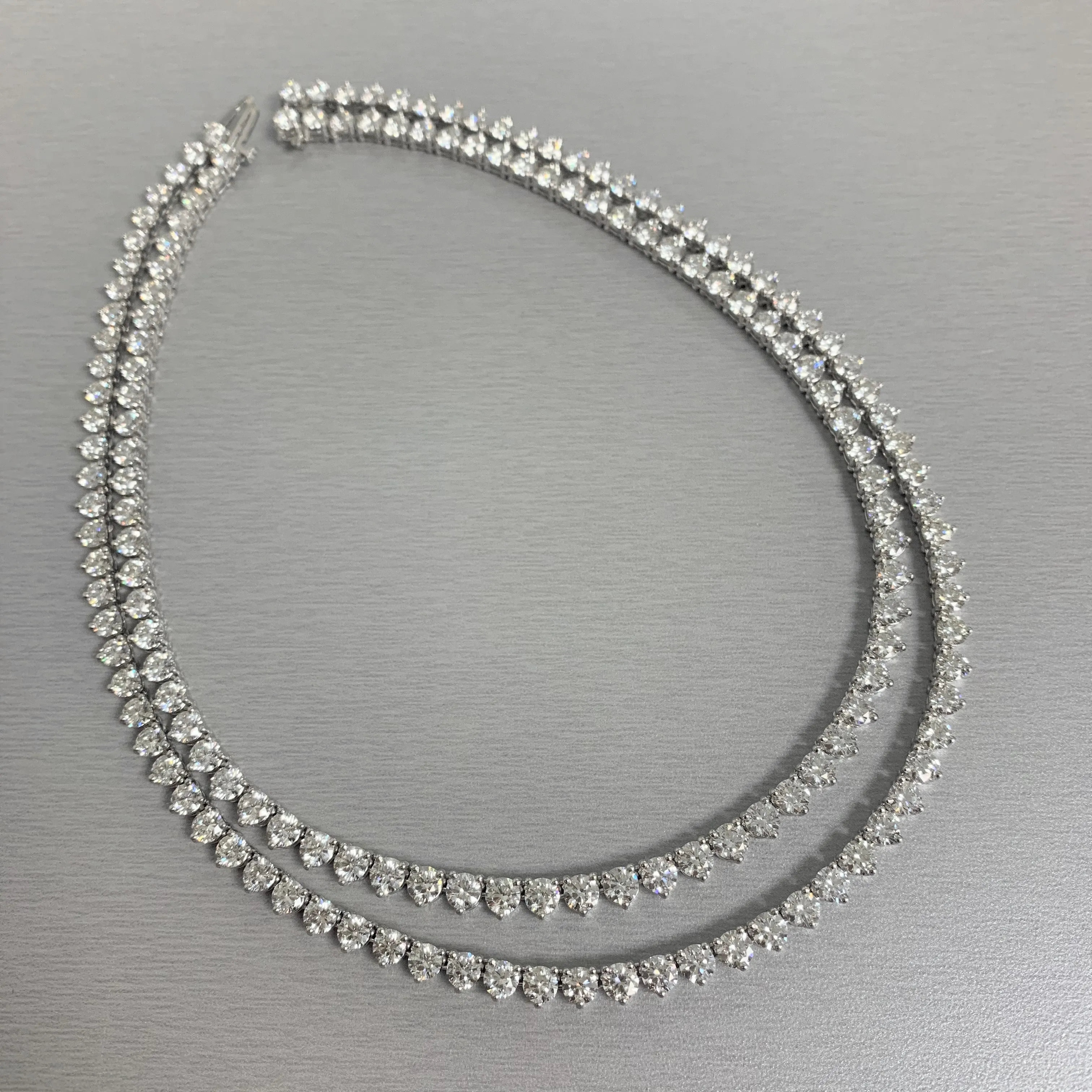 Tennis Opera Convertible Necklace (55.94 ct Diamonds) in Platinum