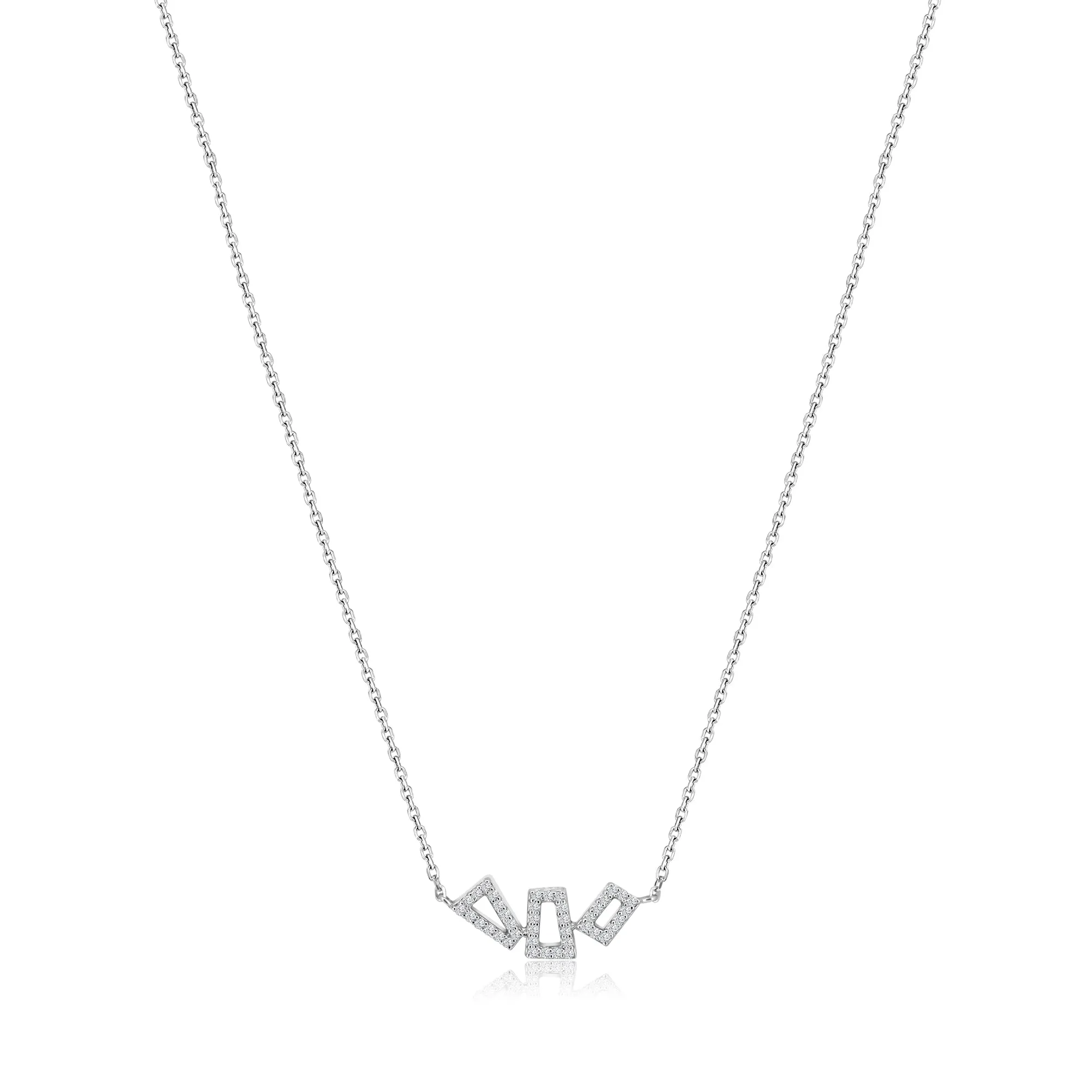 Trapezoid Diamond Necklace