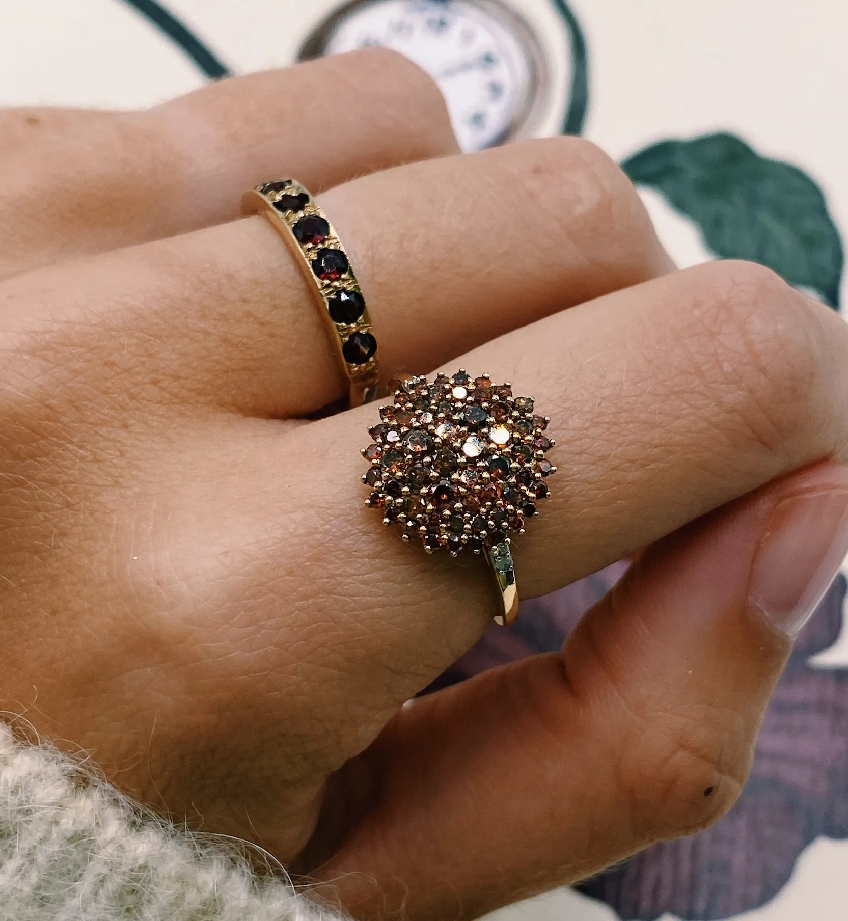 Vintage Garnet Pomogranate Ring